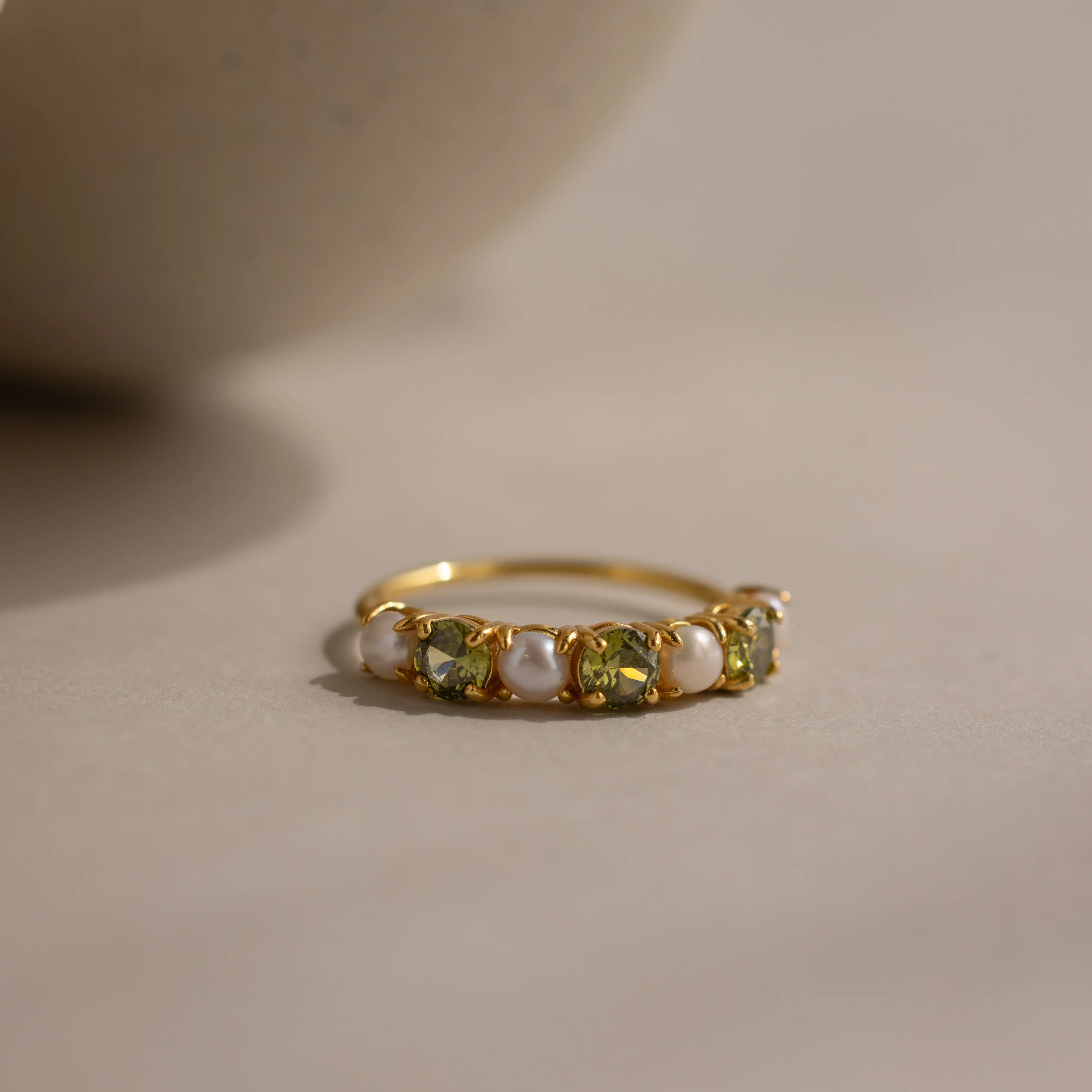 Birthstone & Pearl Lace Ring - Image 8