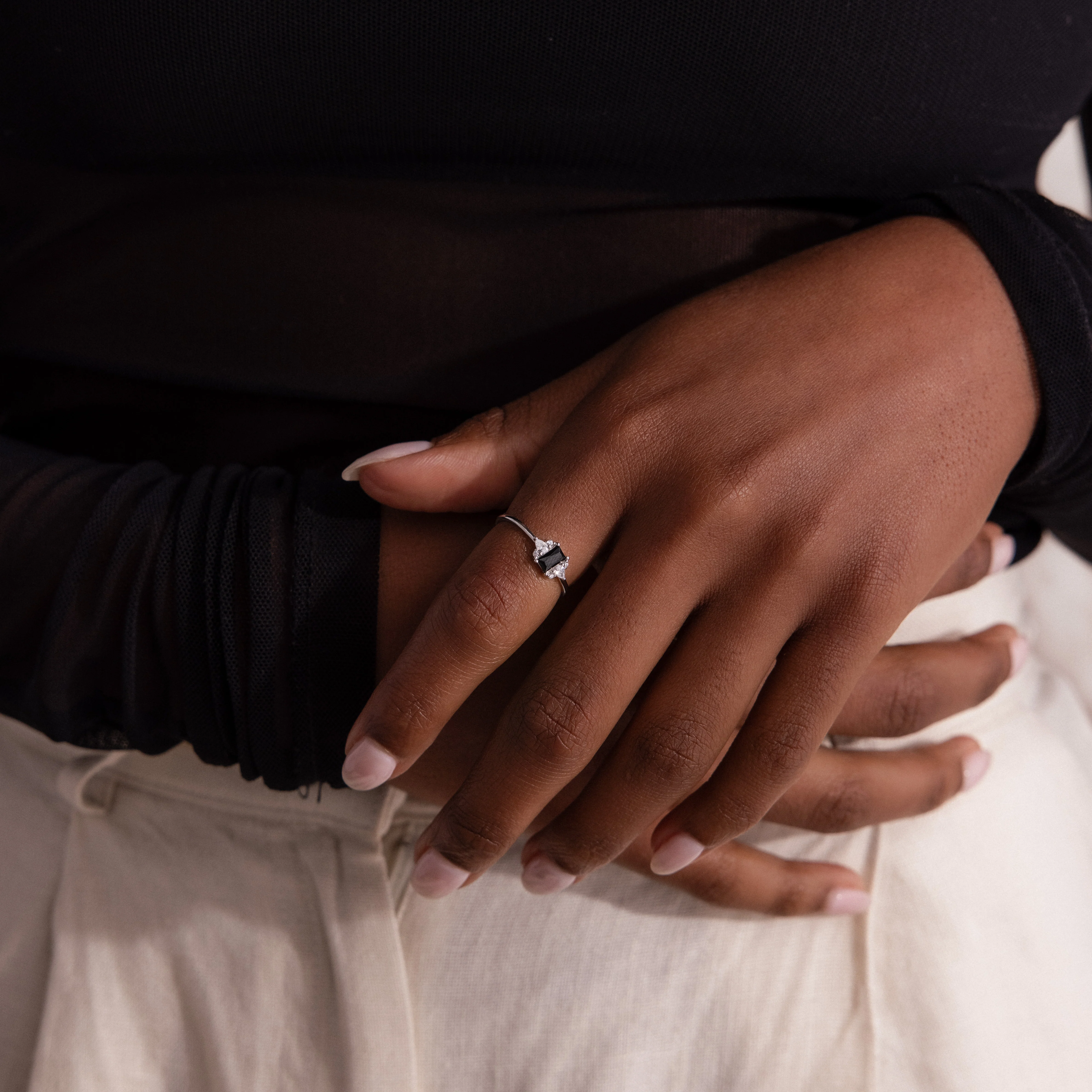 Black Baguette Diamond Ring - Image 6