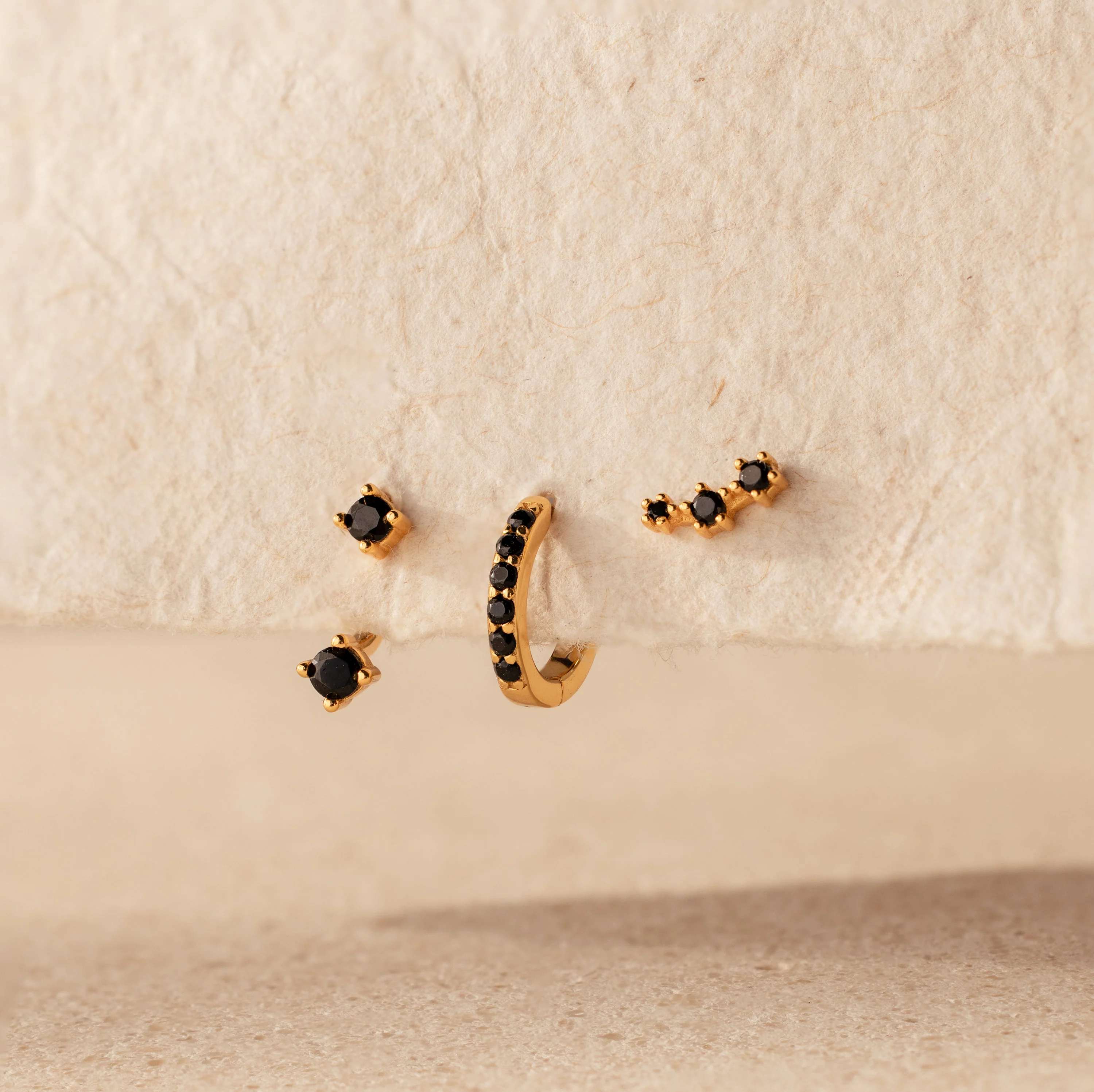 Black Diamond Earrings Set - Image 2