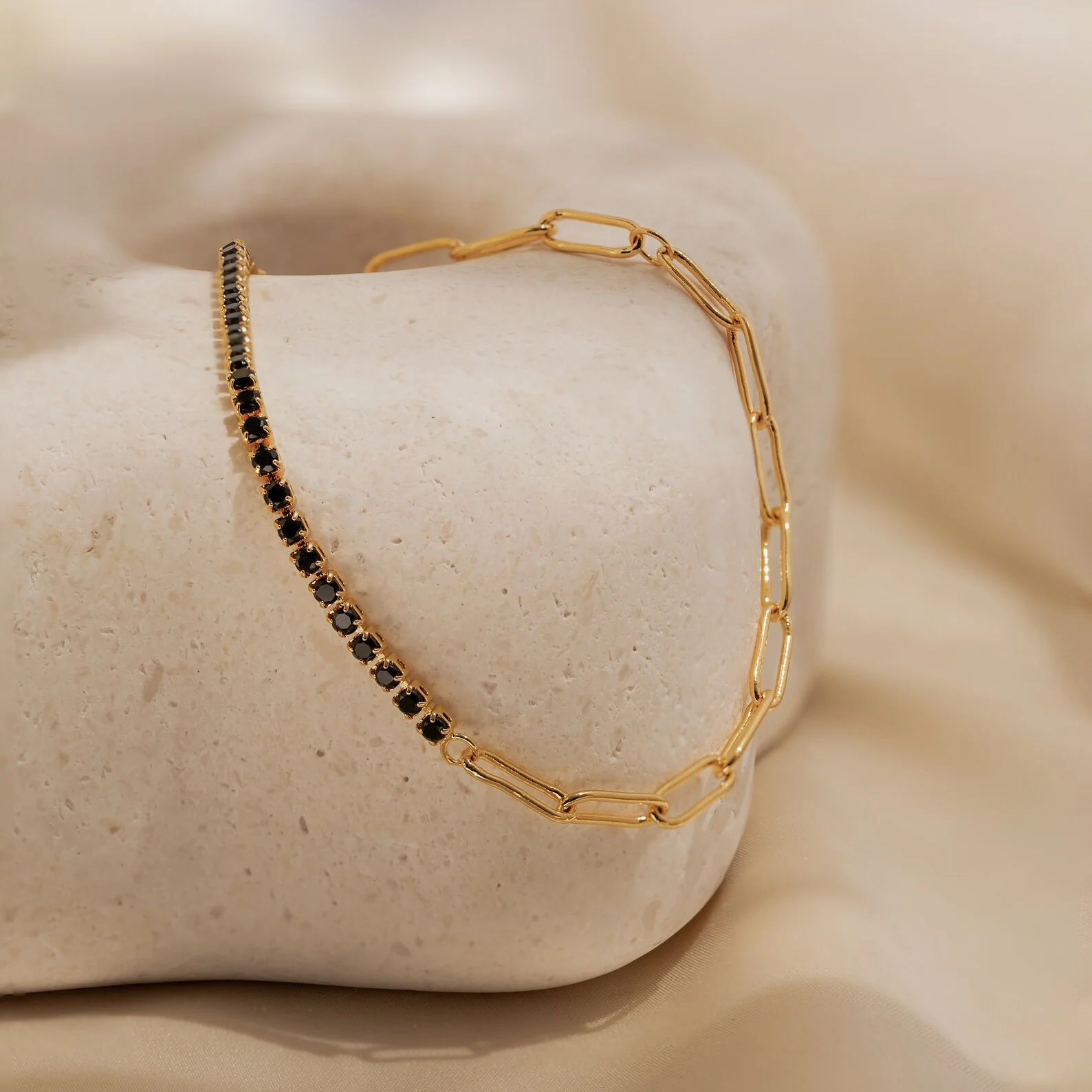 Black Diamond Tennis Bracelet - Image 2