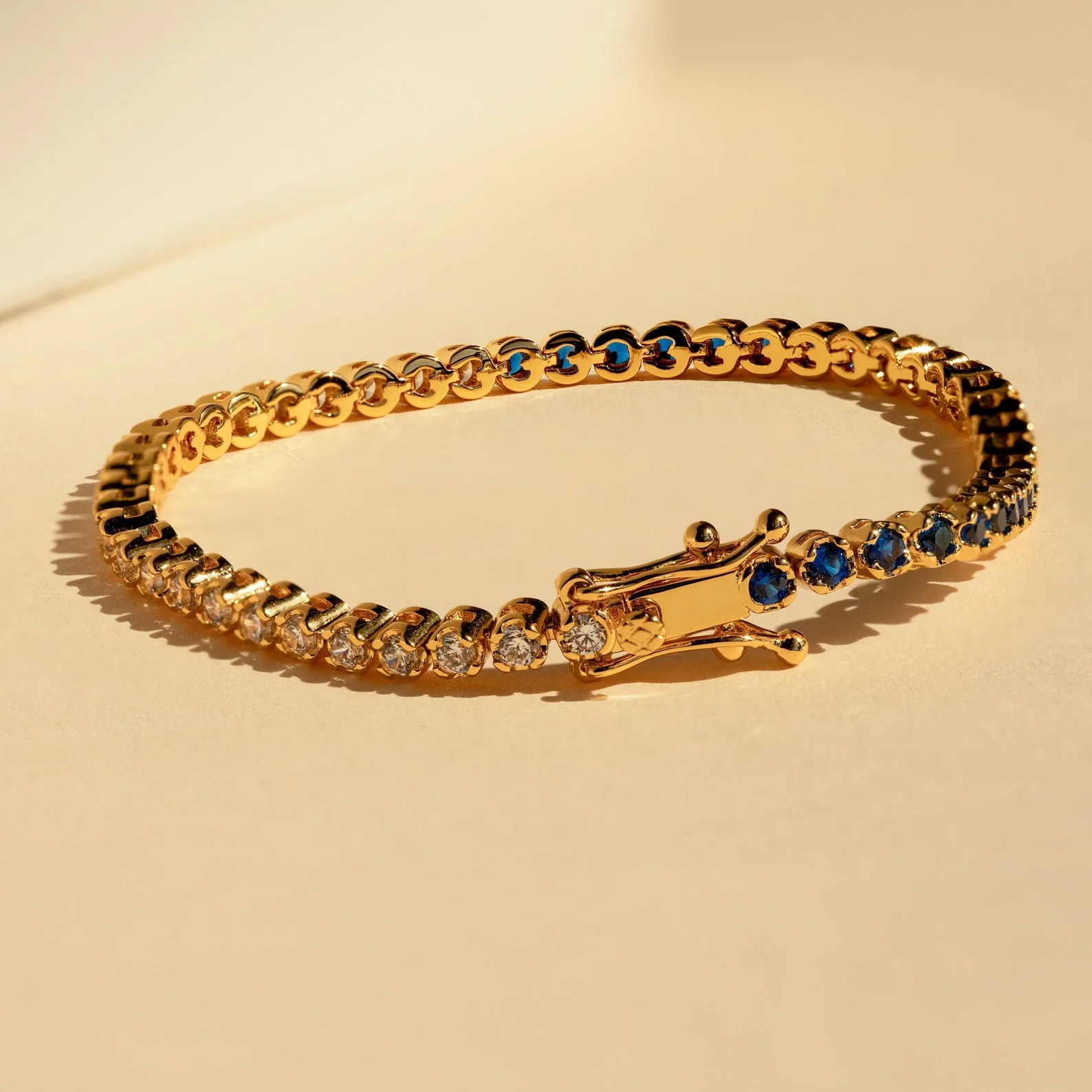 Blue Diamond Tennis Bracelet - Image 2