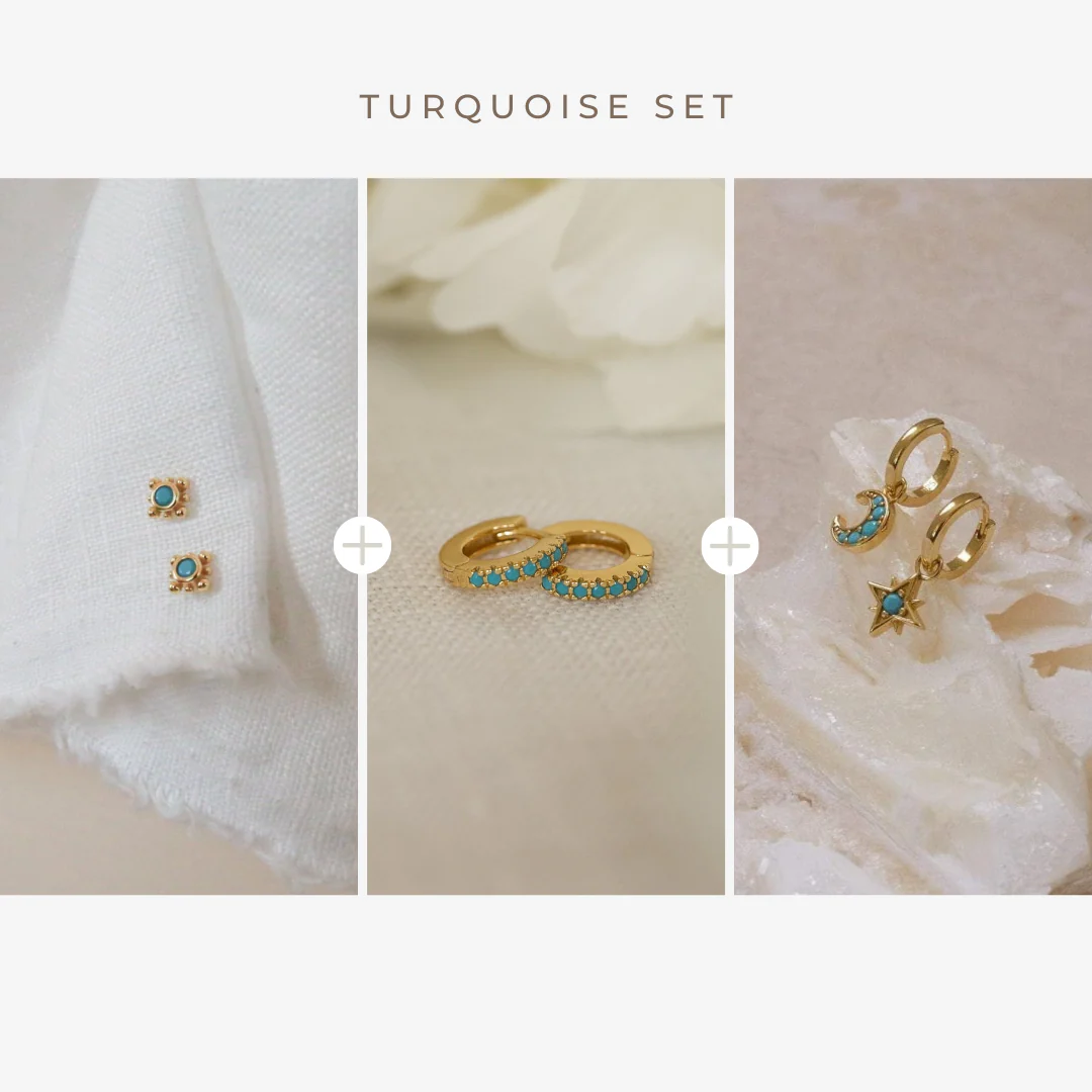 Boho Turquoise Earring Set