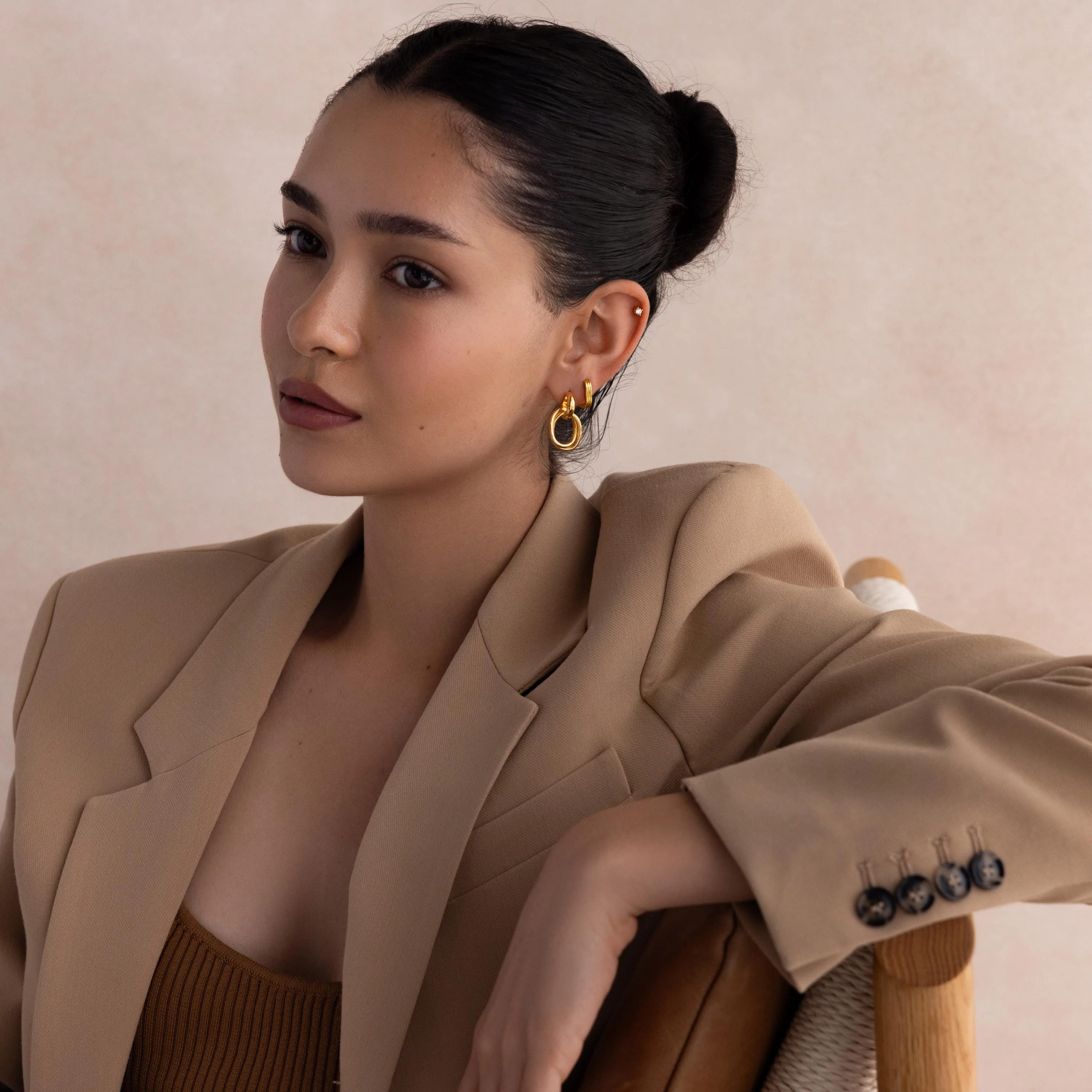 Bold Duo Knot Earrings - Image 6