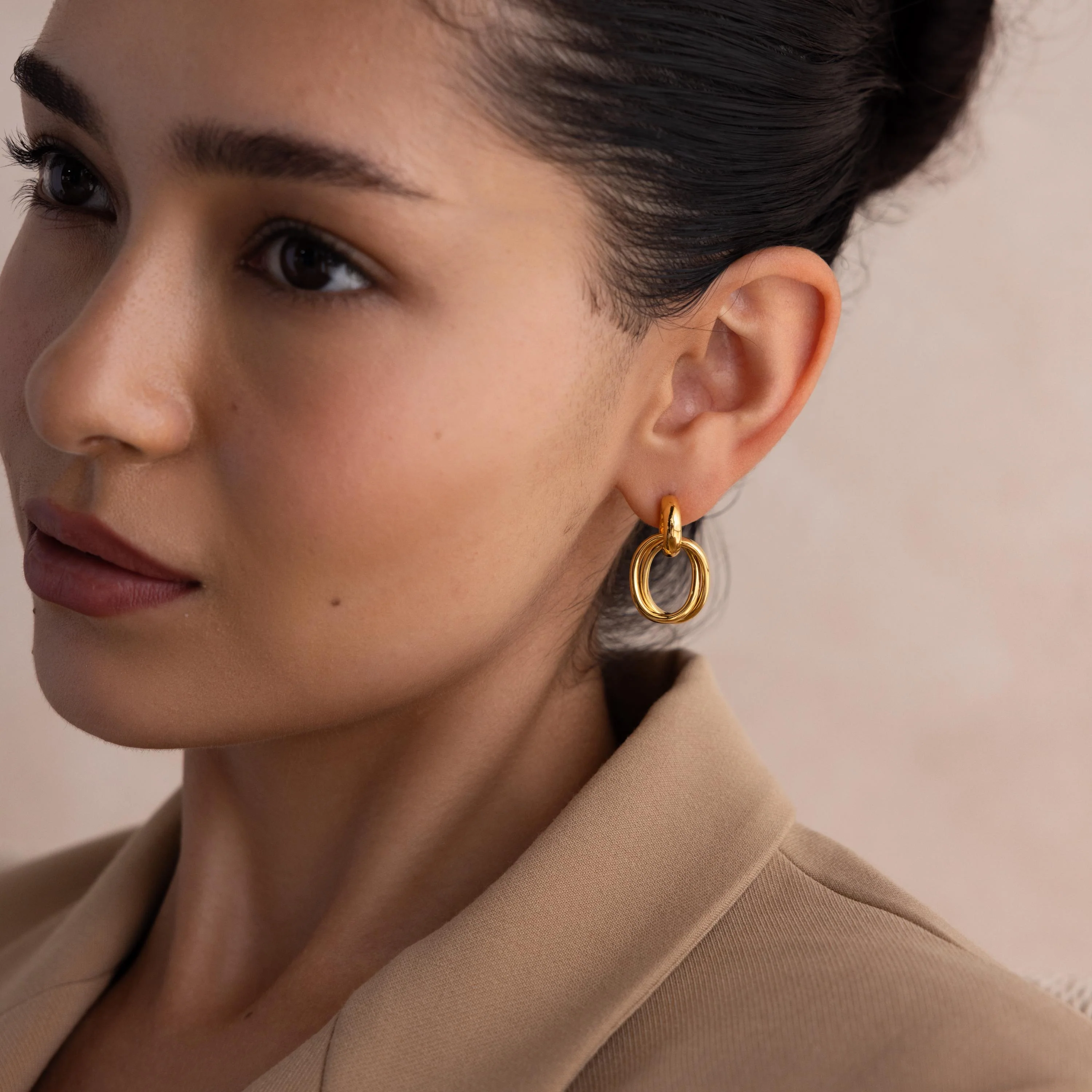 Bold Duo Knot Earrings - Image 8