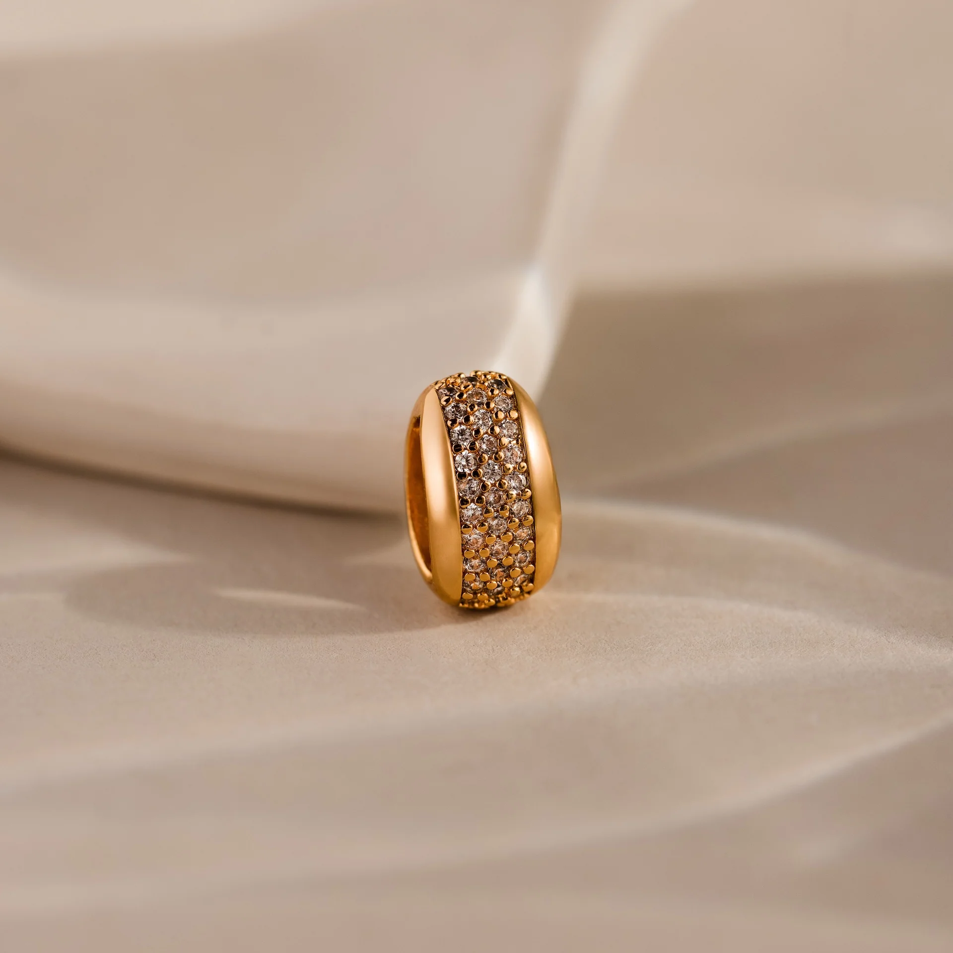Bold Pave Dome Spacer Charm