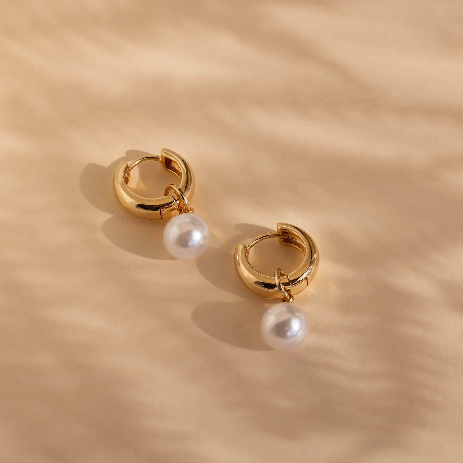 Bold Pearl Drop Earrings - Image 2