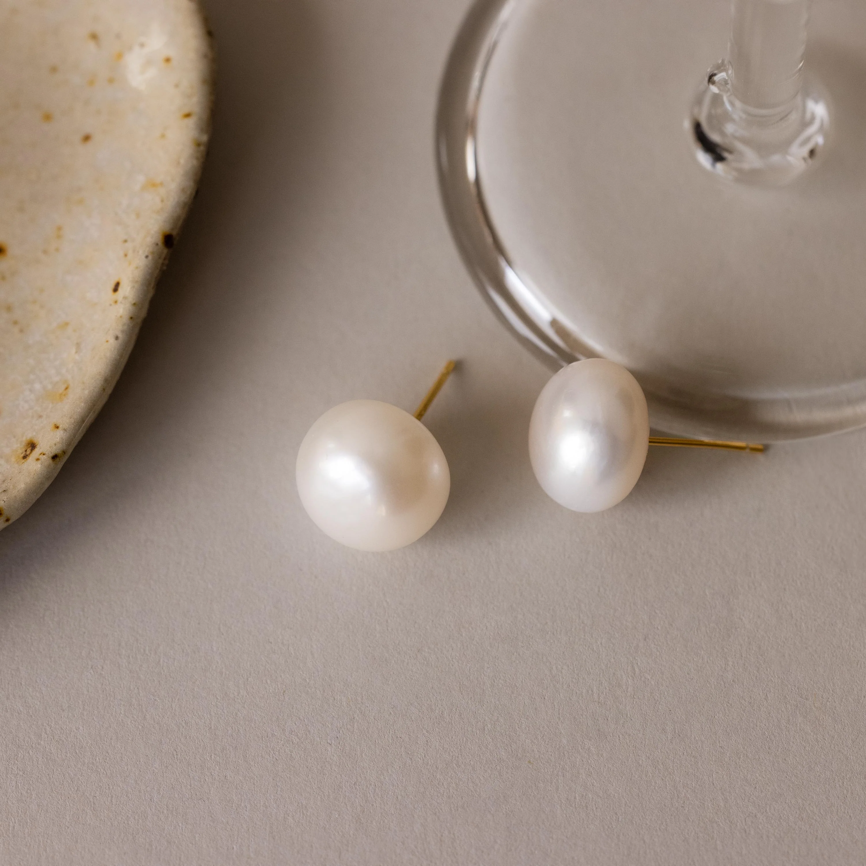 Bold Pearl Studs - Image 2