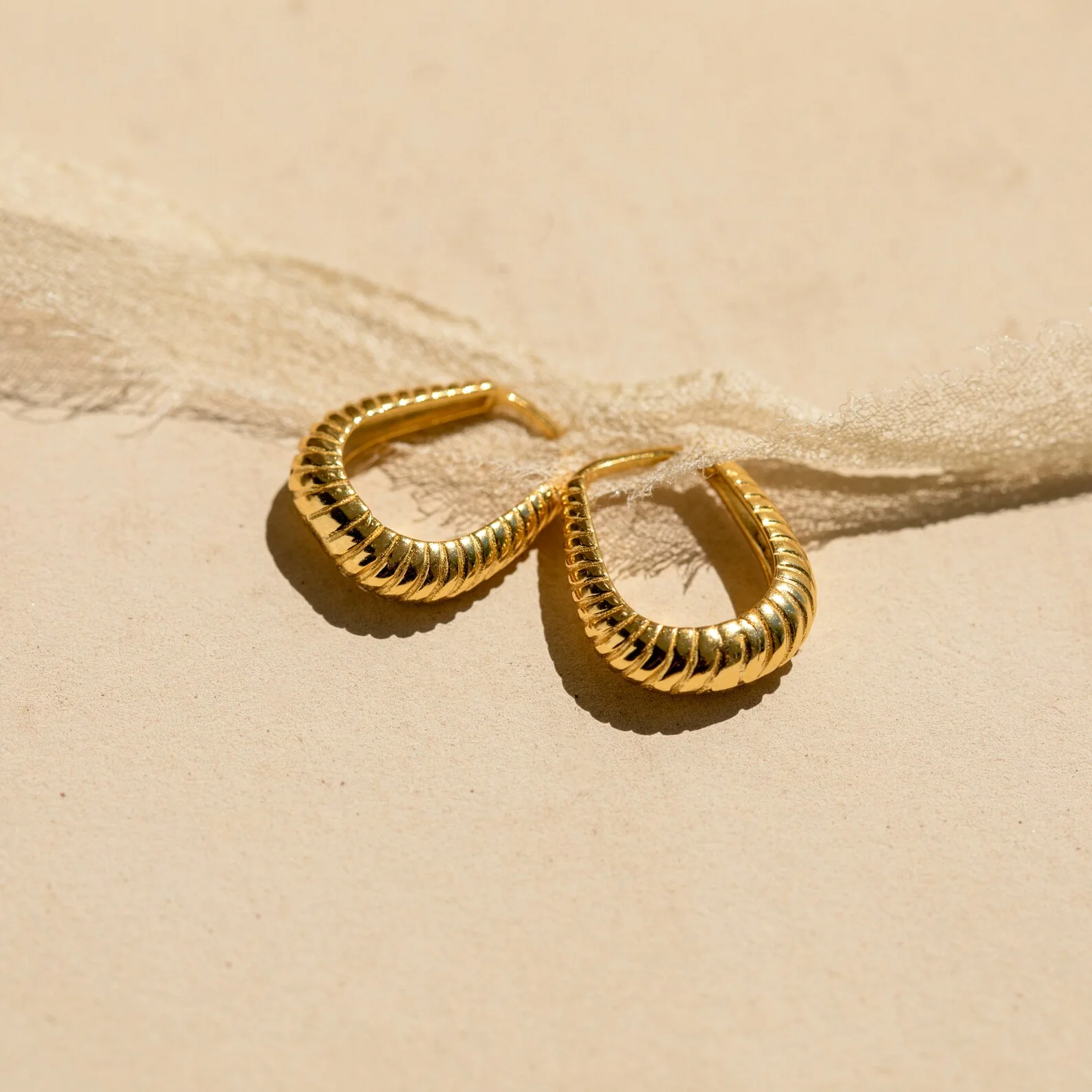 Bold Ribbed Hoops - Image 3
