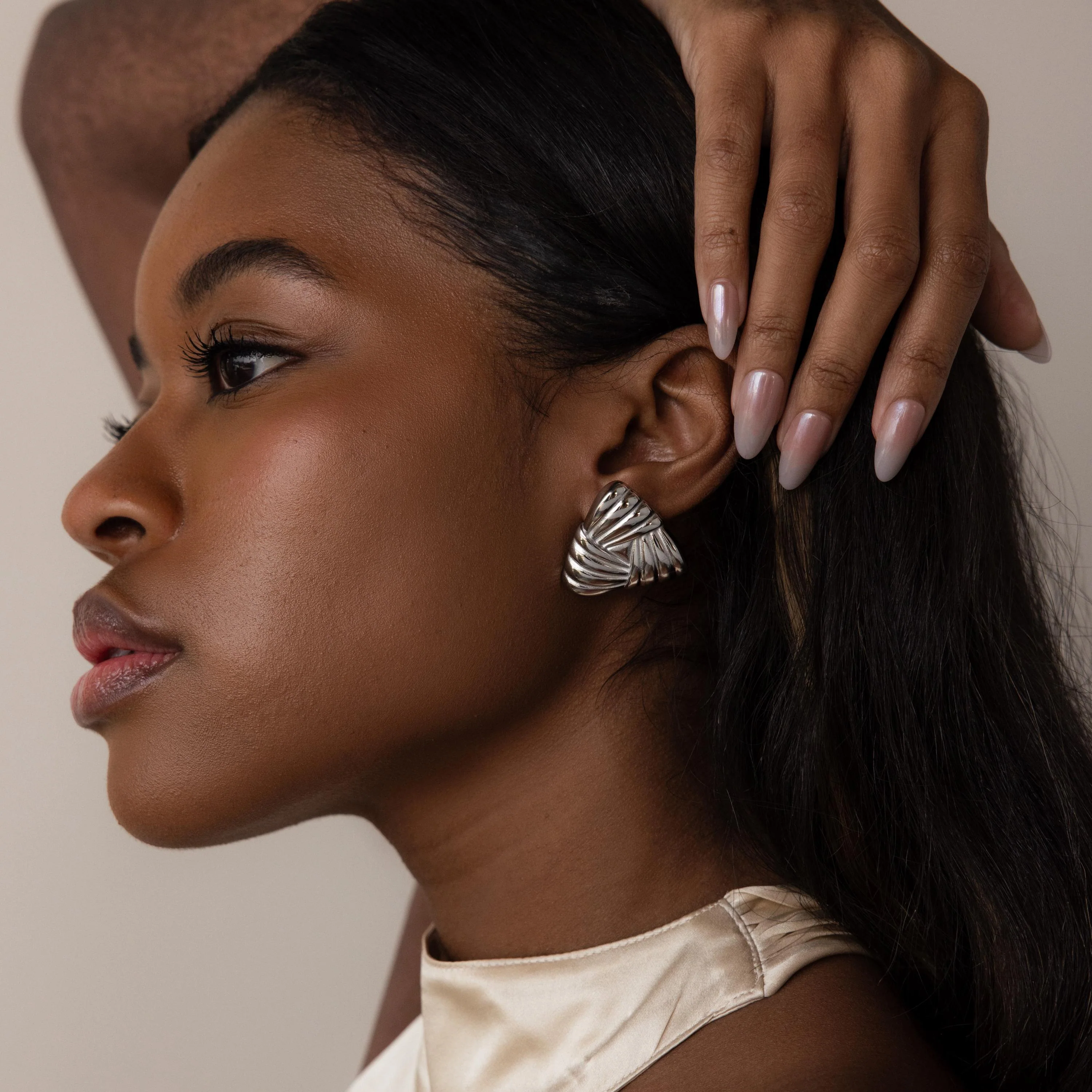 Bold Triangle Knot Studs - Image 5