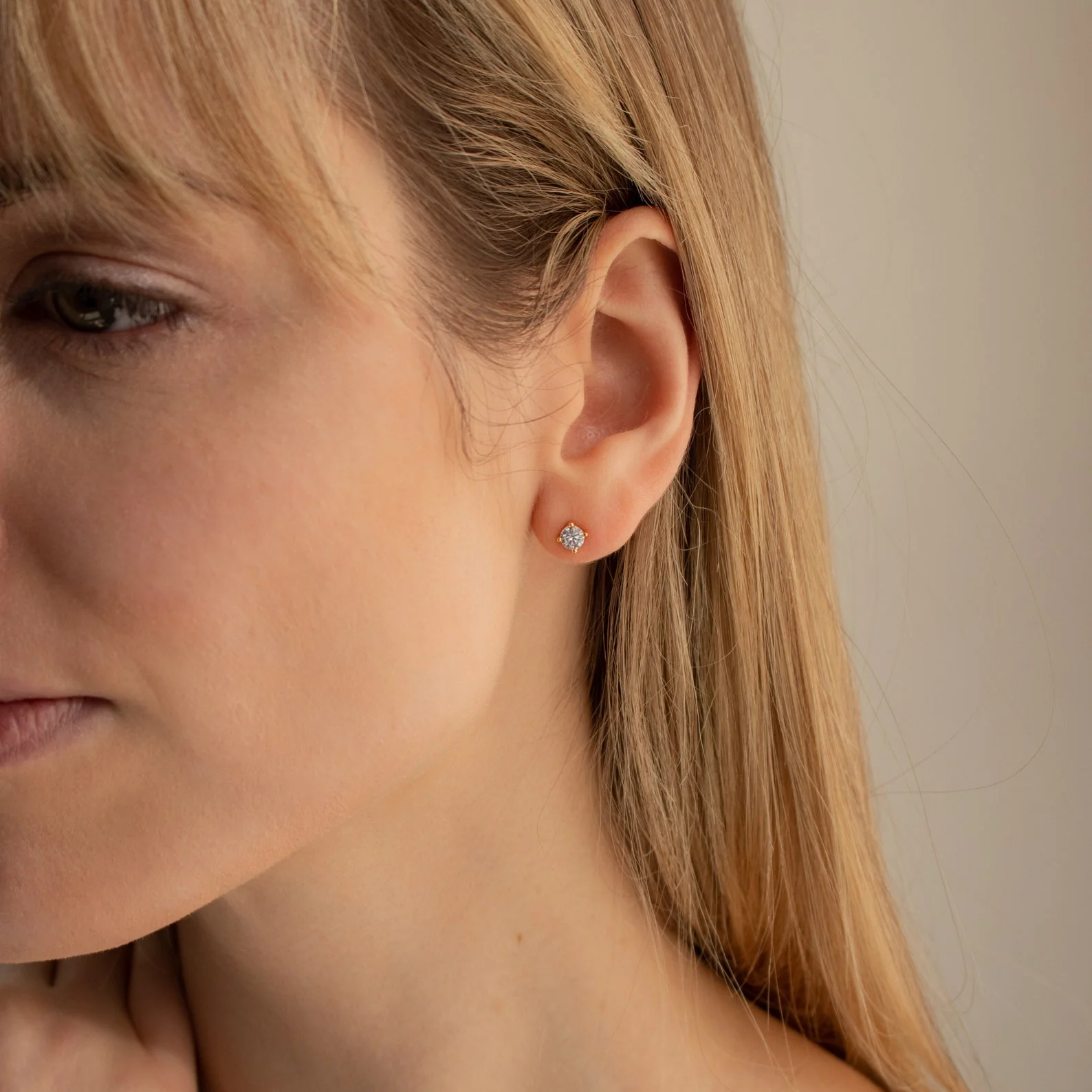 Booker Large Diamond Studs - Image 5