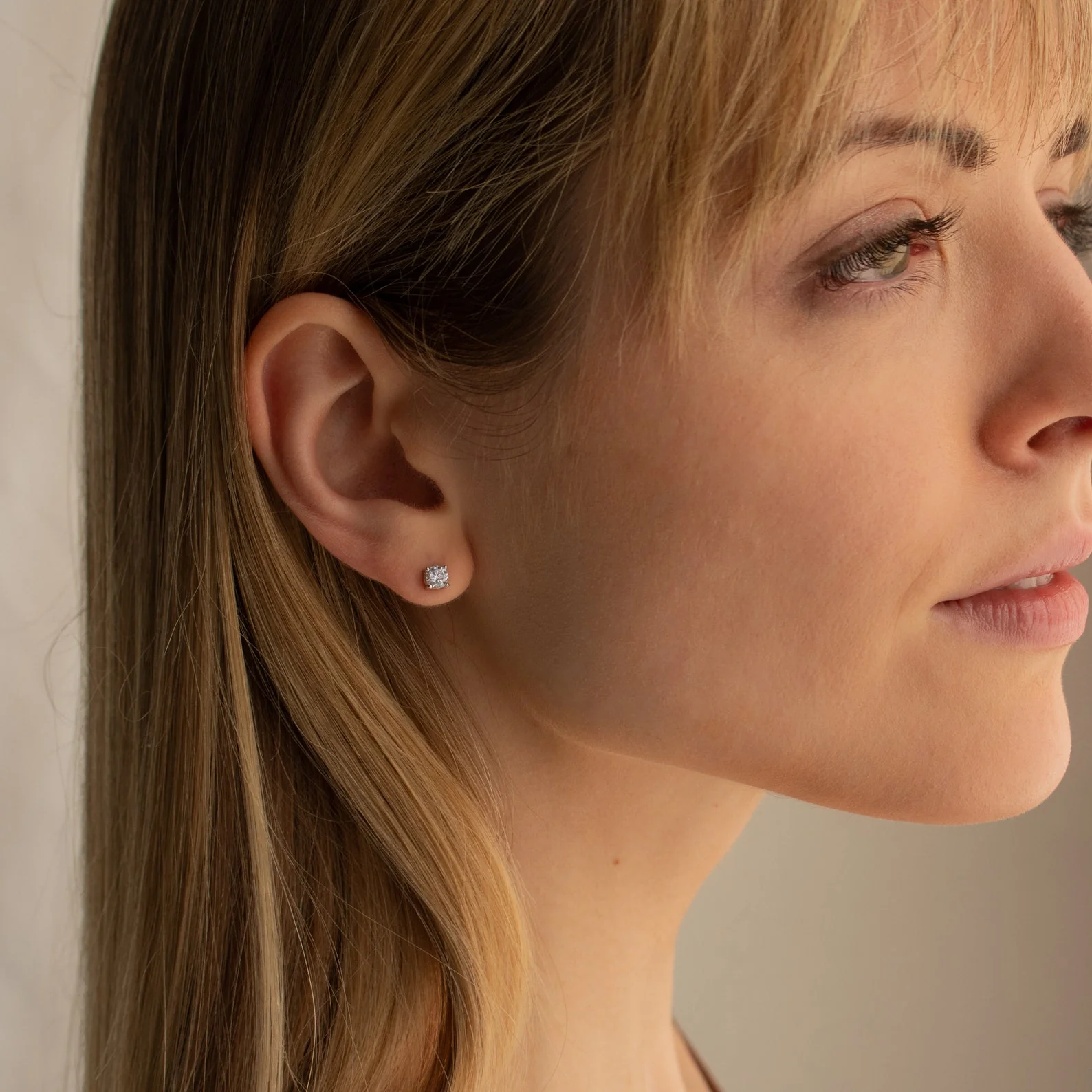 Booker Large Diamond Studs - Image 7