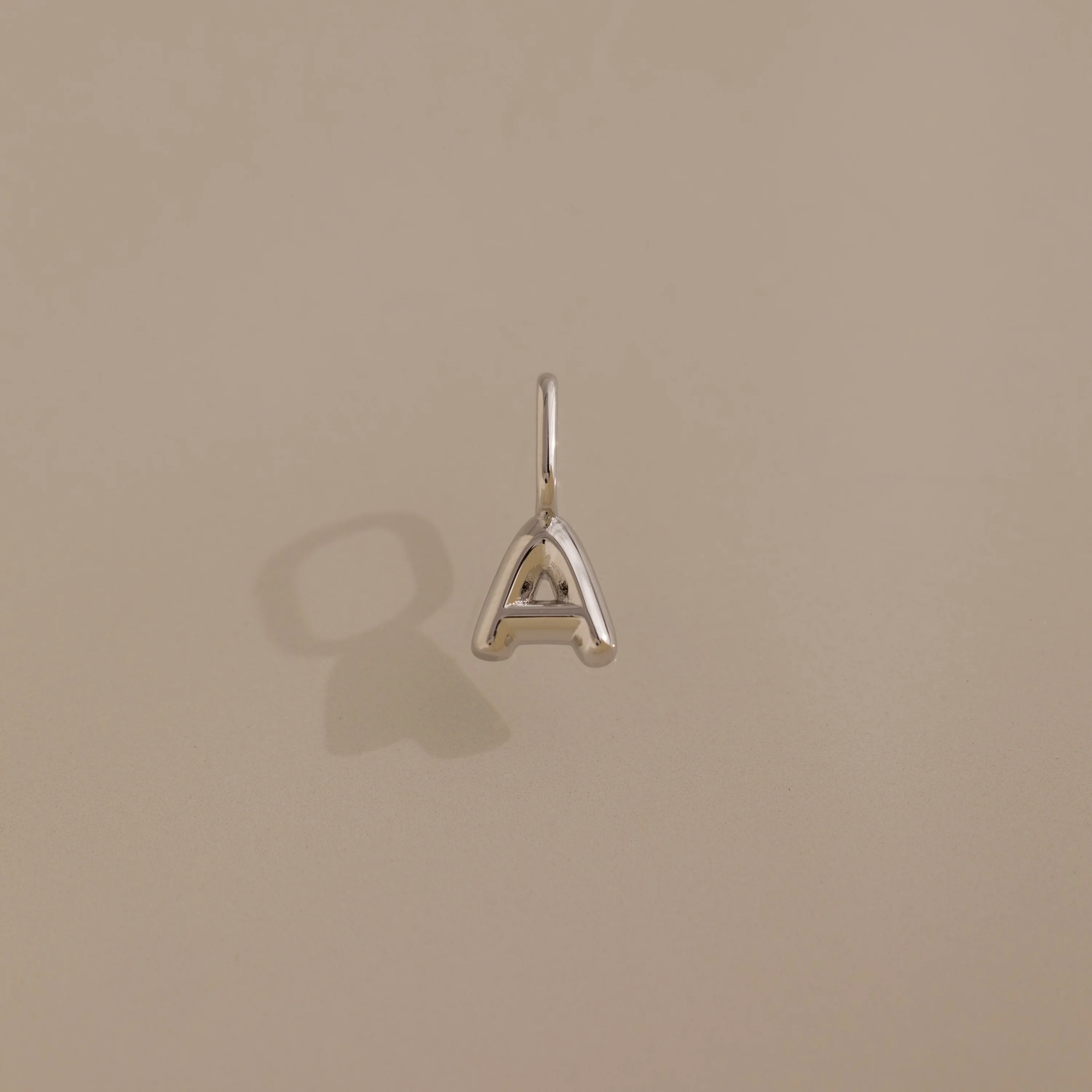 Bubble Letter Charm in Silver - Image 4