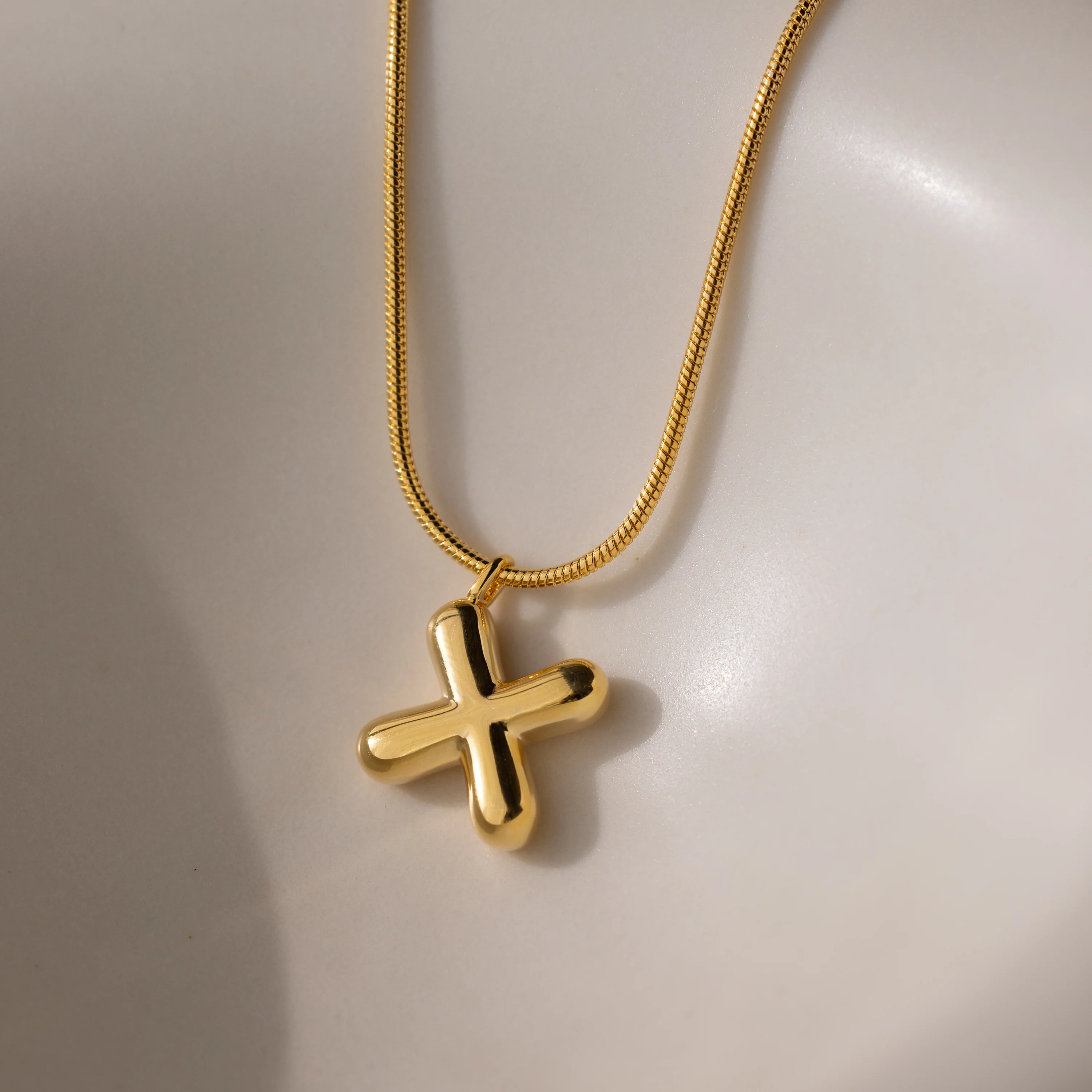 Bubble Letter Necklace in 18K Gold - Image 31