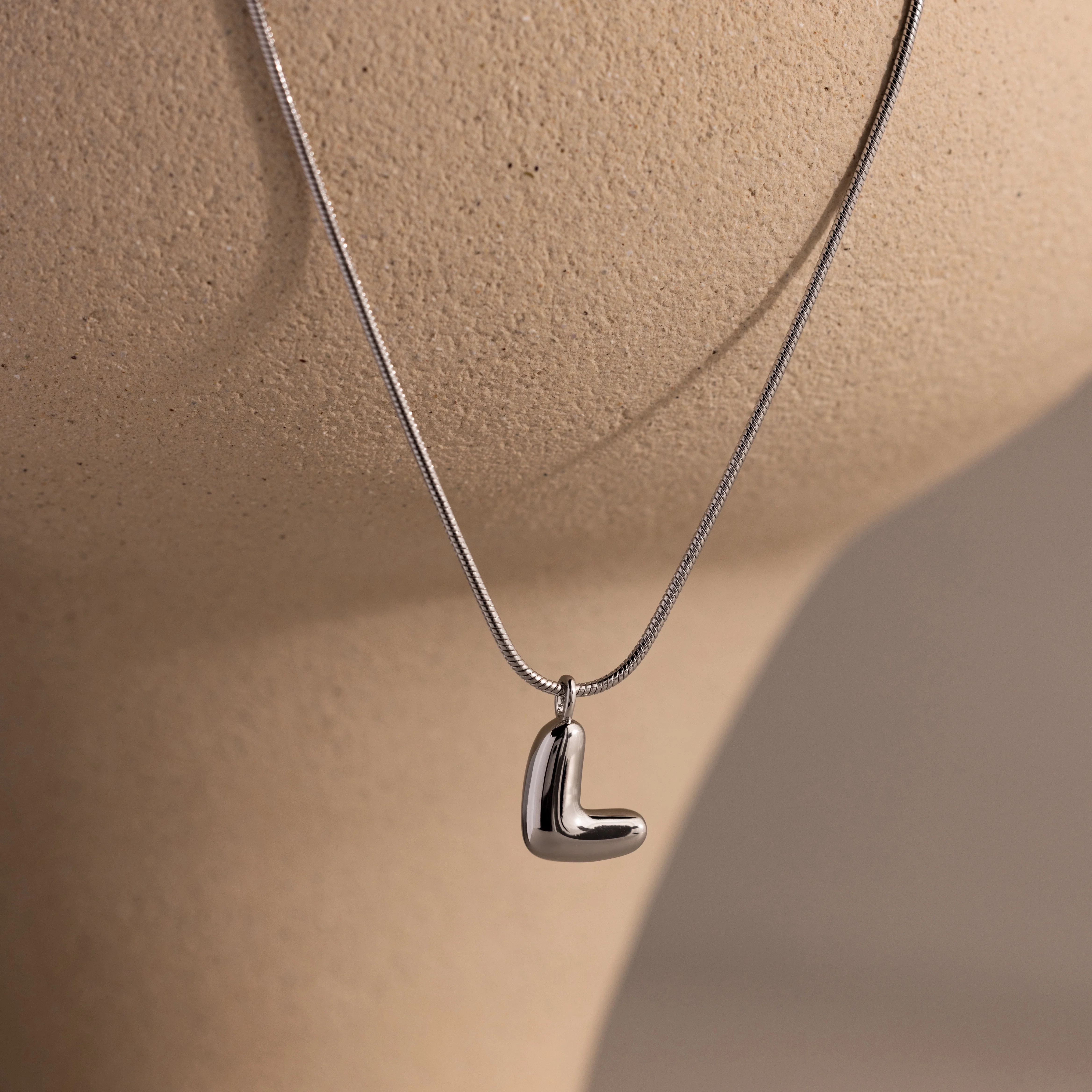Bubble Letter Necklace in Silver - Image 29