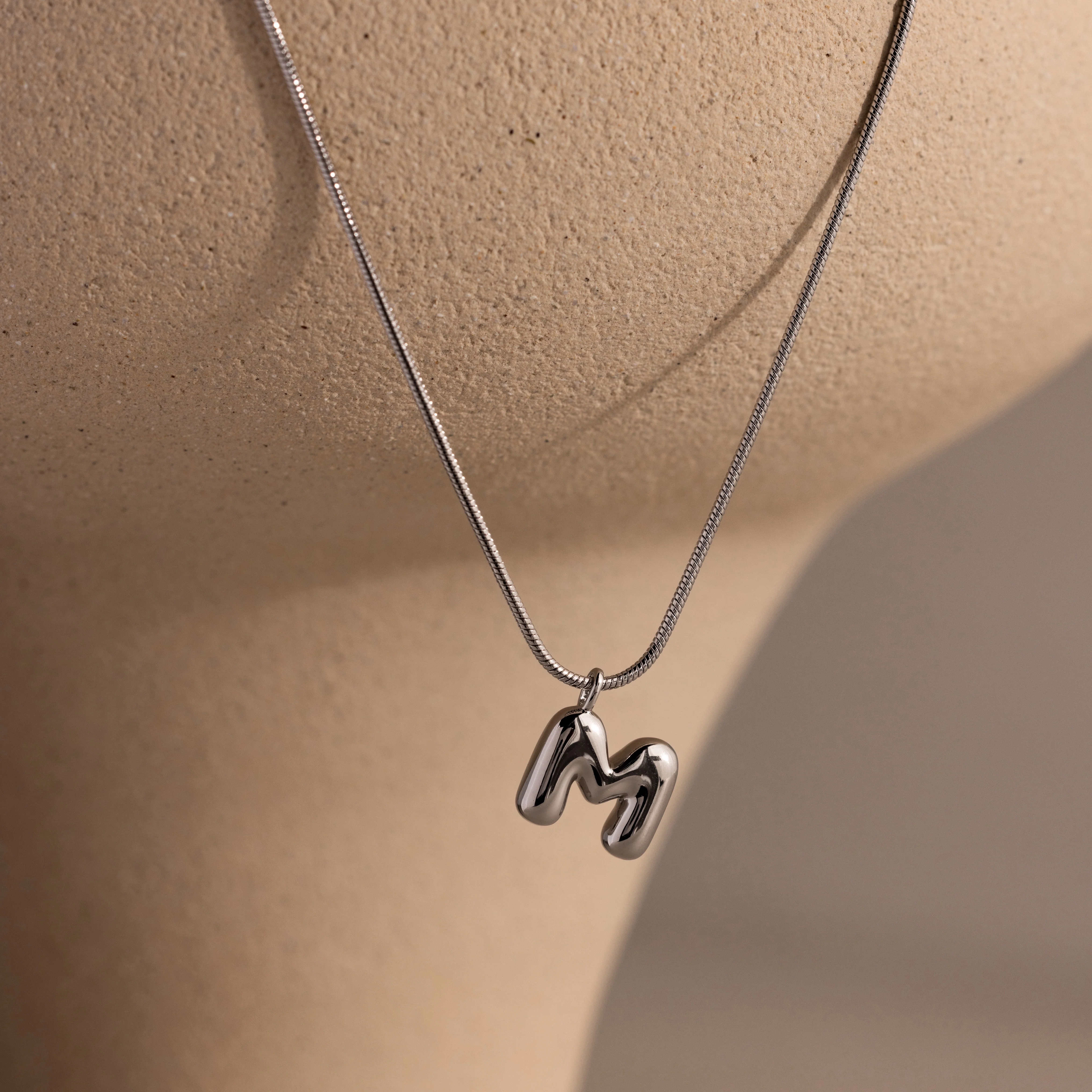 Bubble Letter Necklace in Silver - Image 30