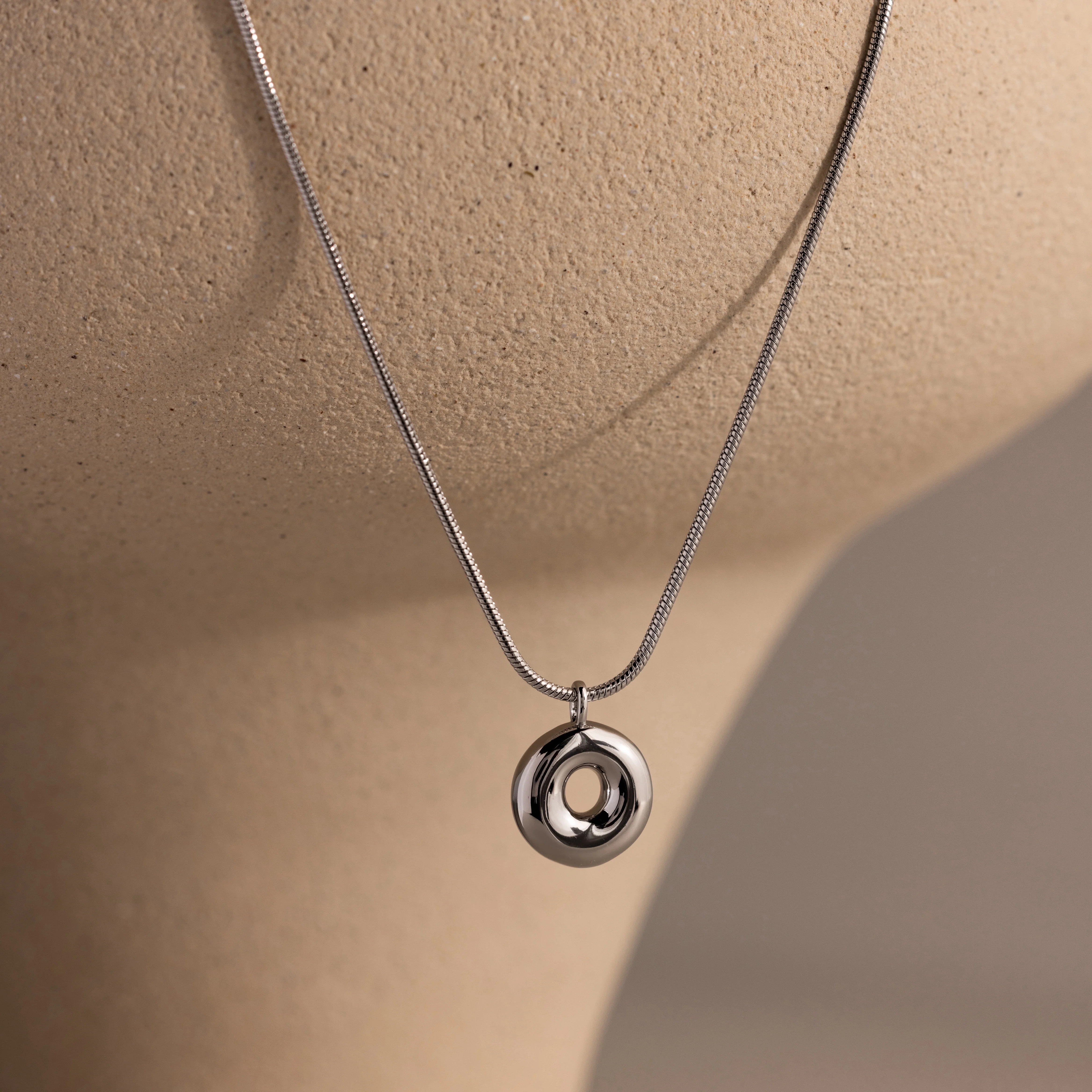 Bubble Letter Necklace in Silver - Image 15