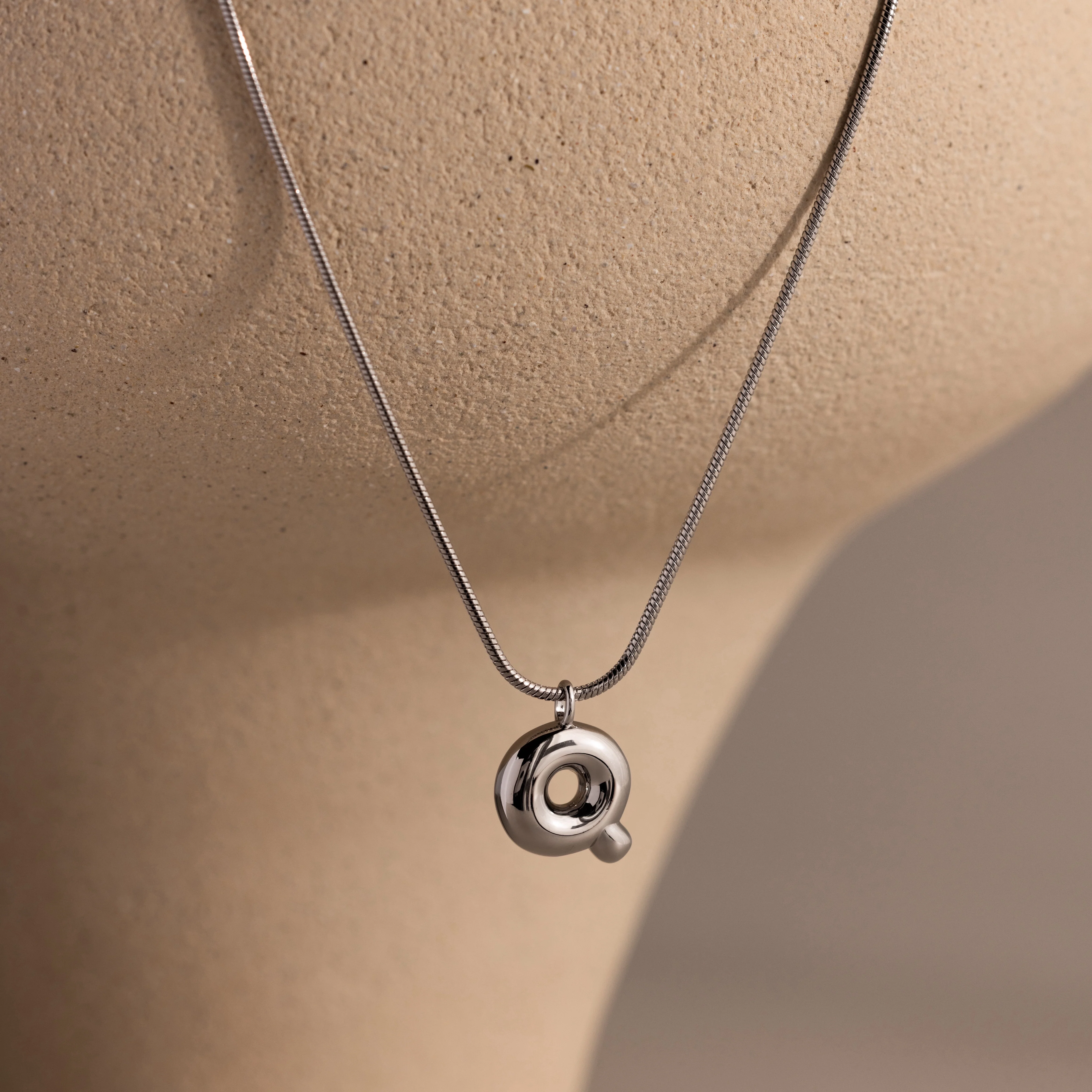 Bubble Letter Necklace in Silver - Image 31