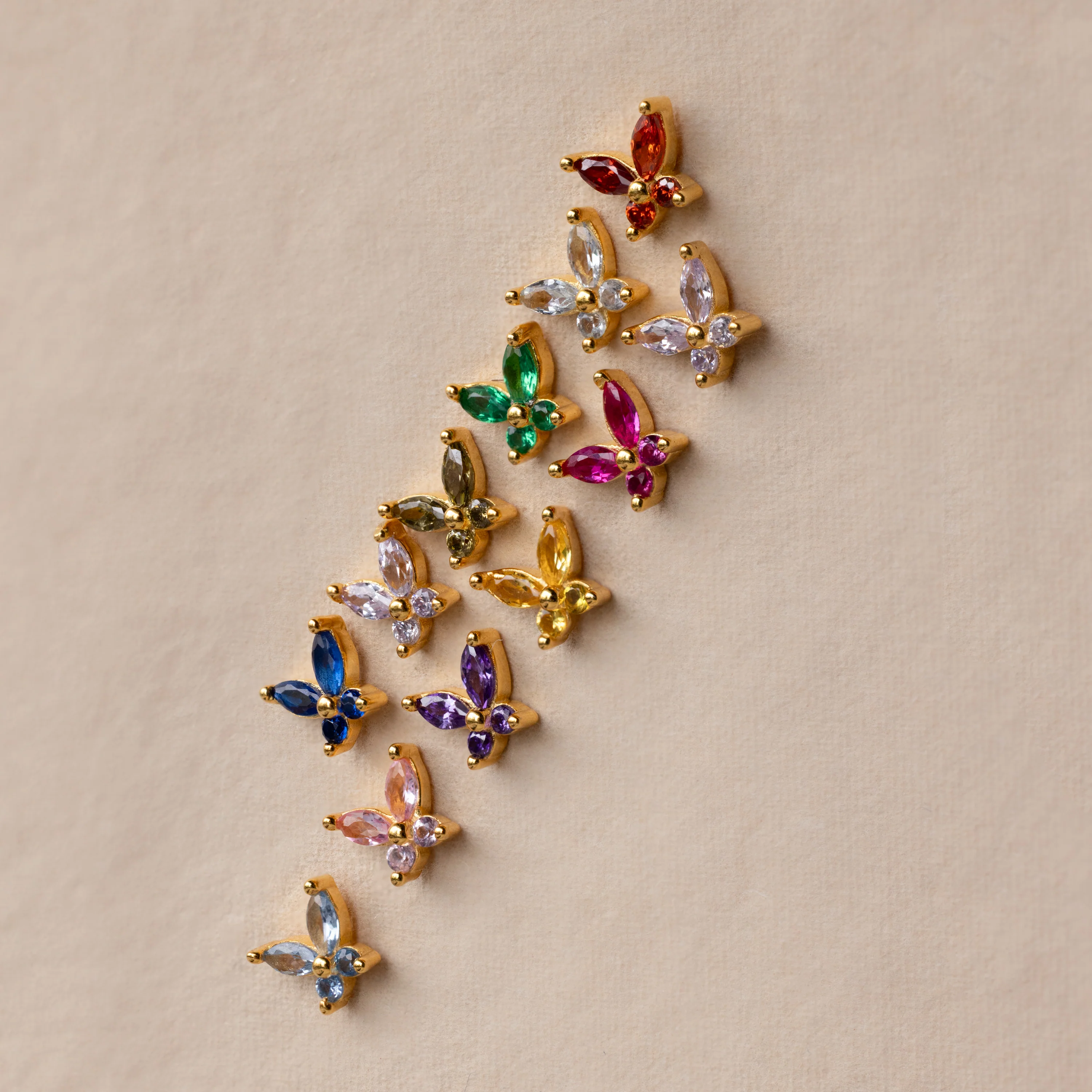 Butterfly Alexandrite Flatback Studs - Image 5