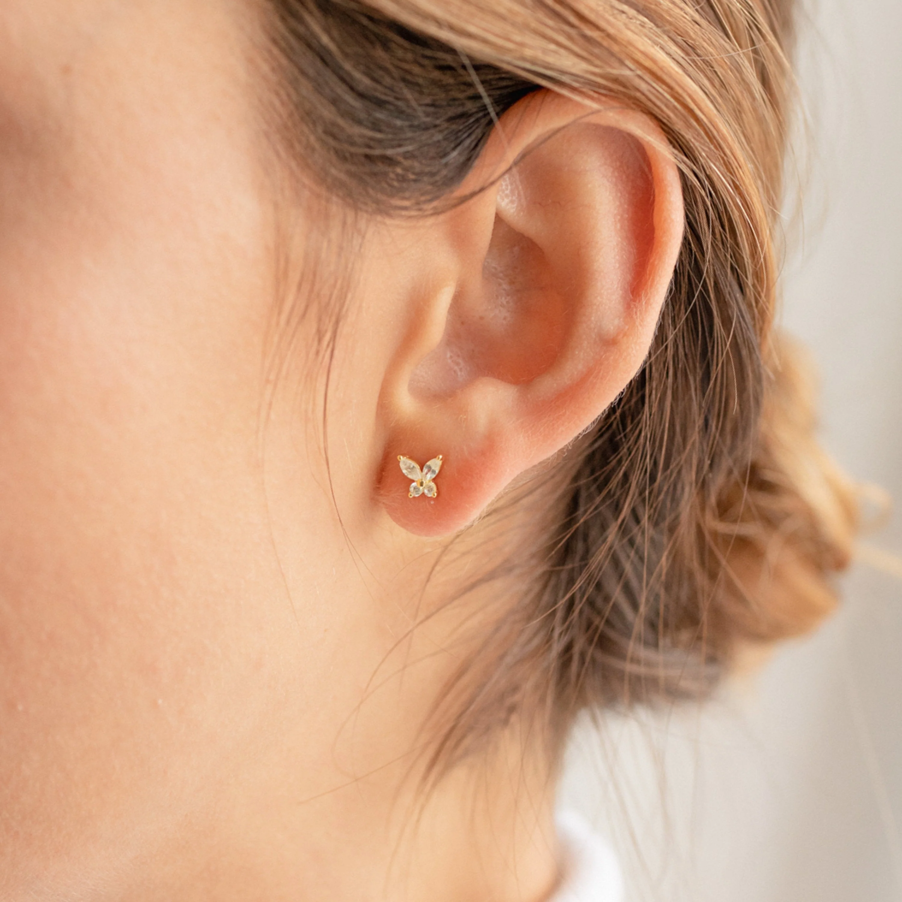 Butterfly Diamond Studs - Image 2