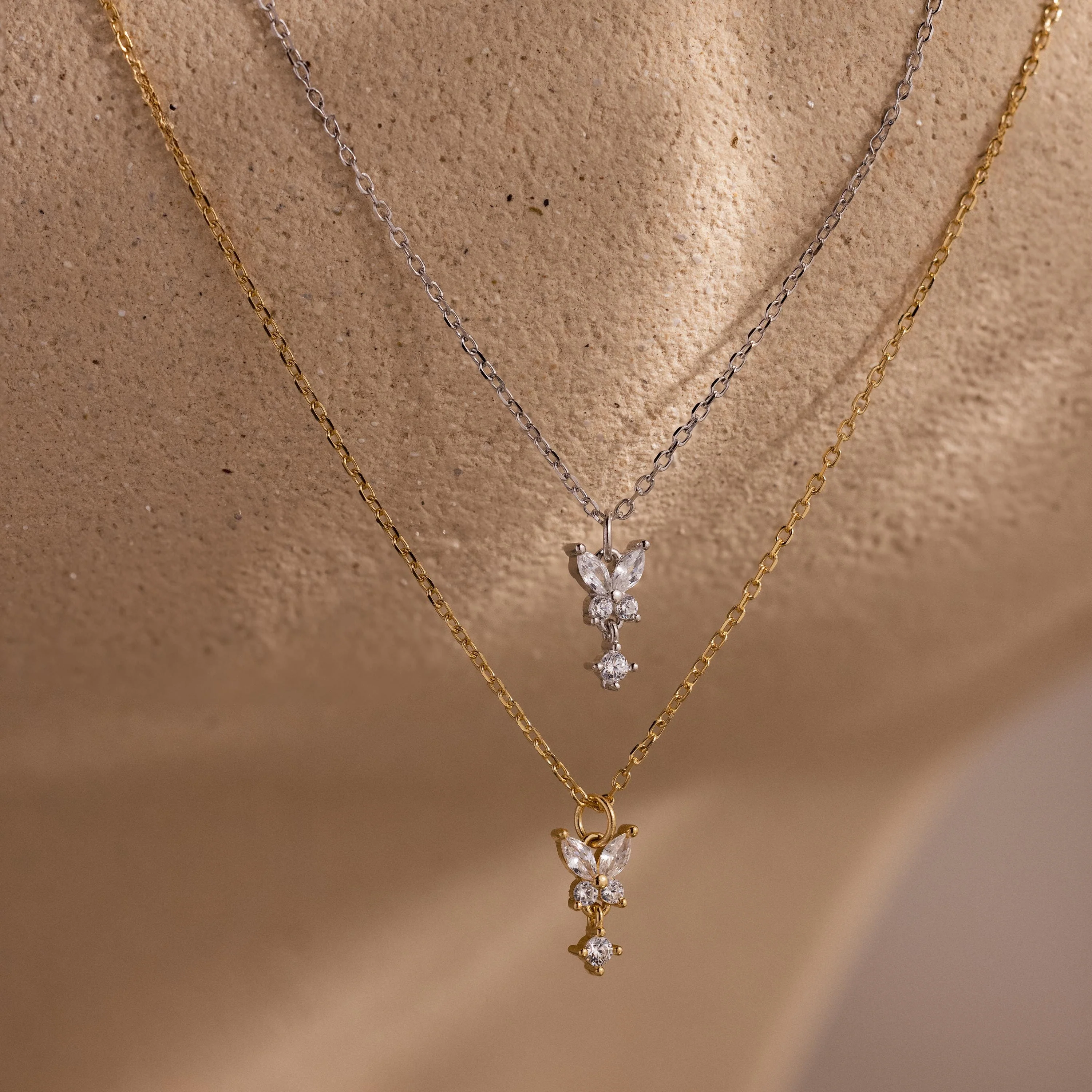Butterfly Drop Necklace - Image 4