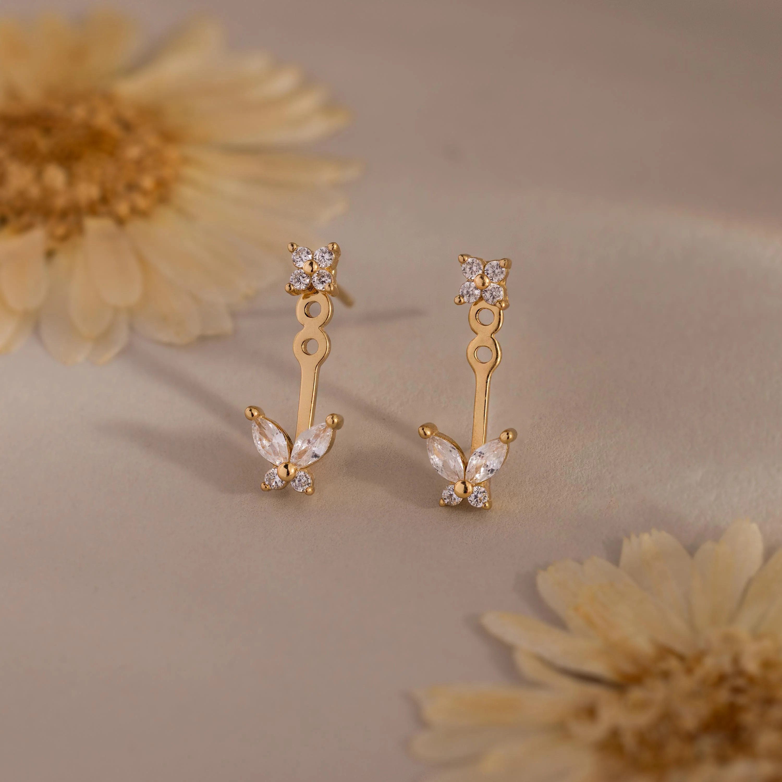 Butterfly Ear Jackets in 18K Gold - Image 7