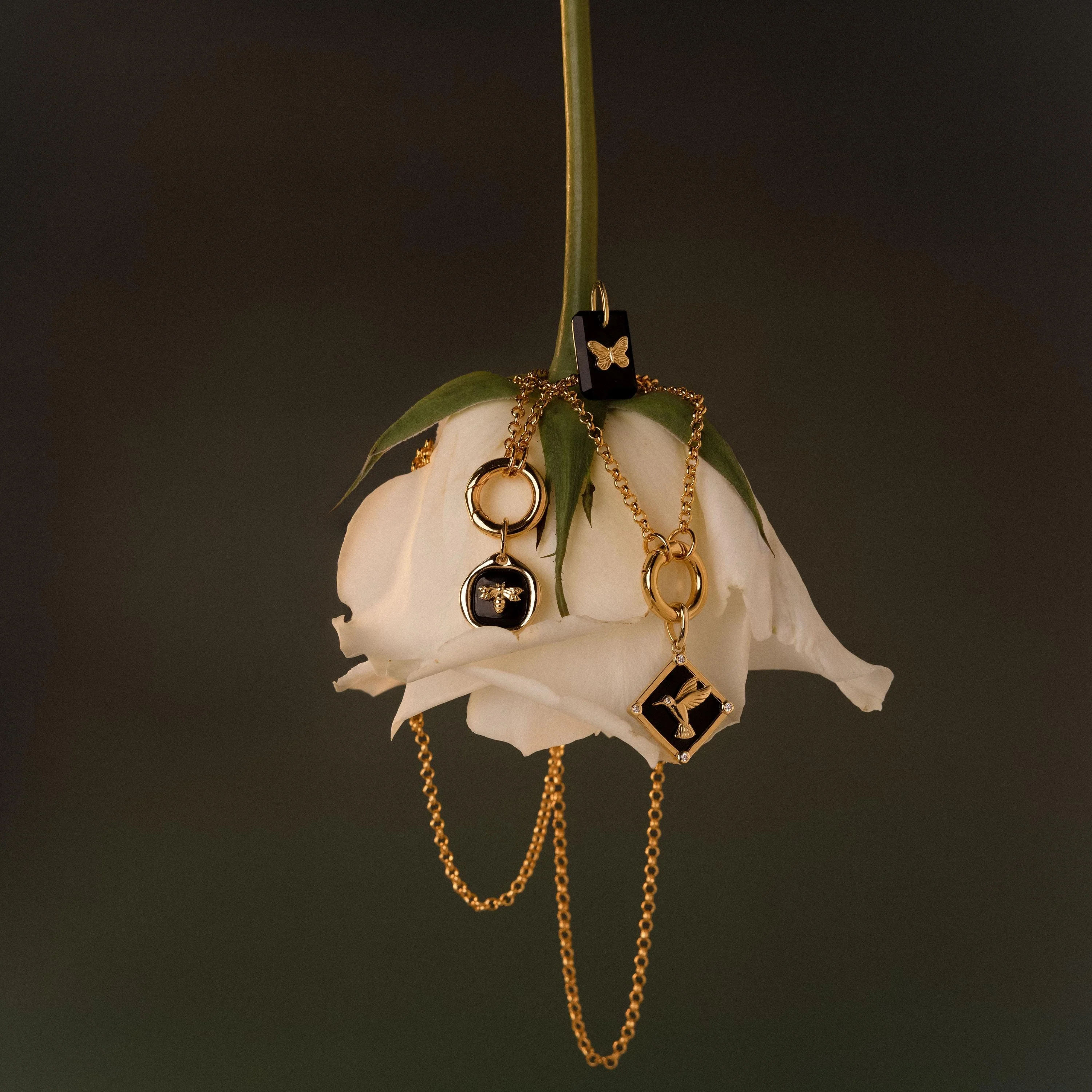 Cable Circle Charm Necklace - Image 8