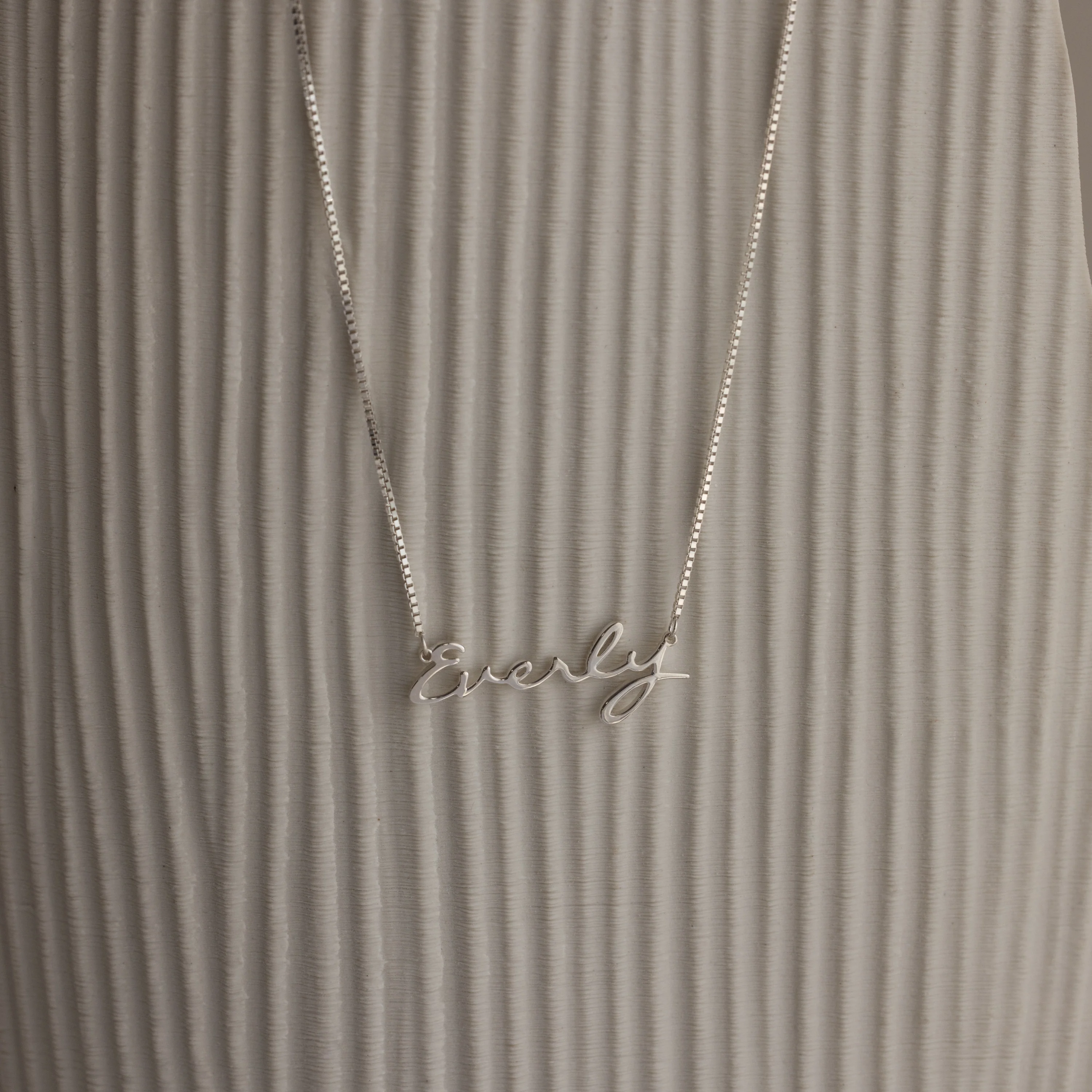 Callie Box Chain Name Necklace - Image 4