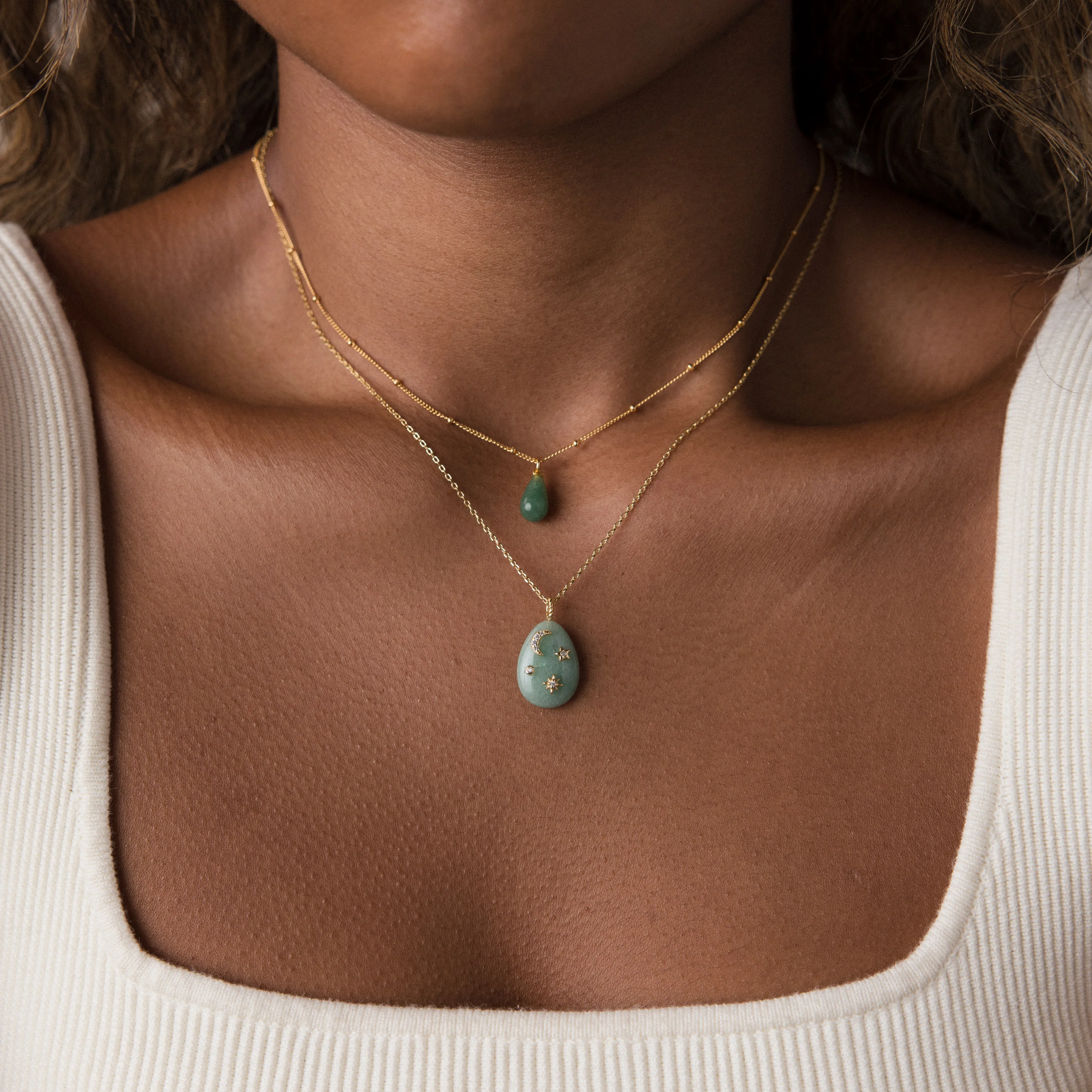 Celestial Aventurine Pendant Necklace - Image 6