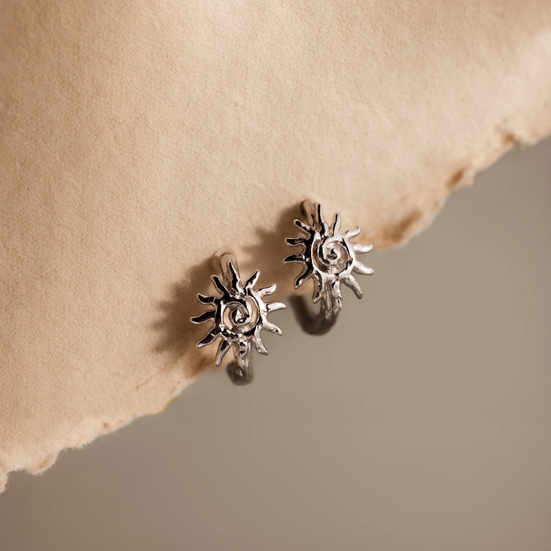 Celestial Sun Huggies in Silver - Image 3
