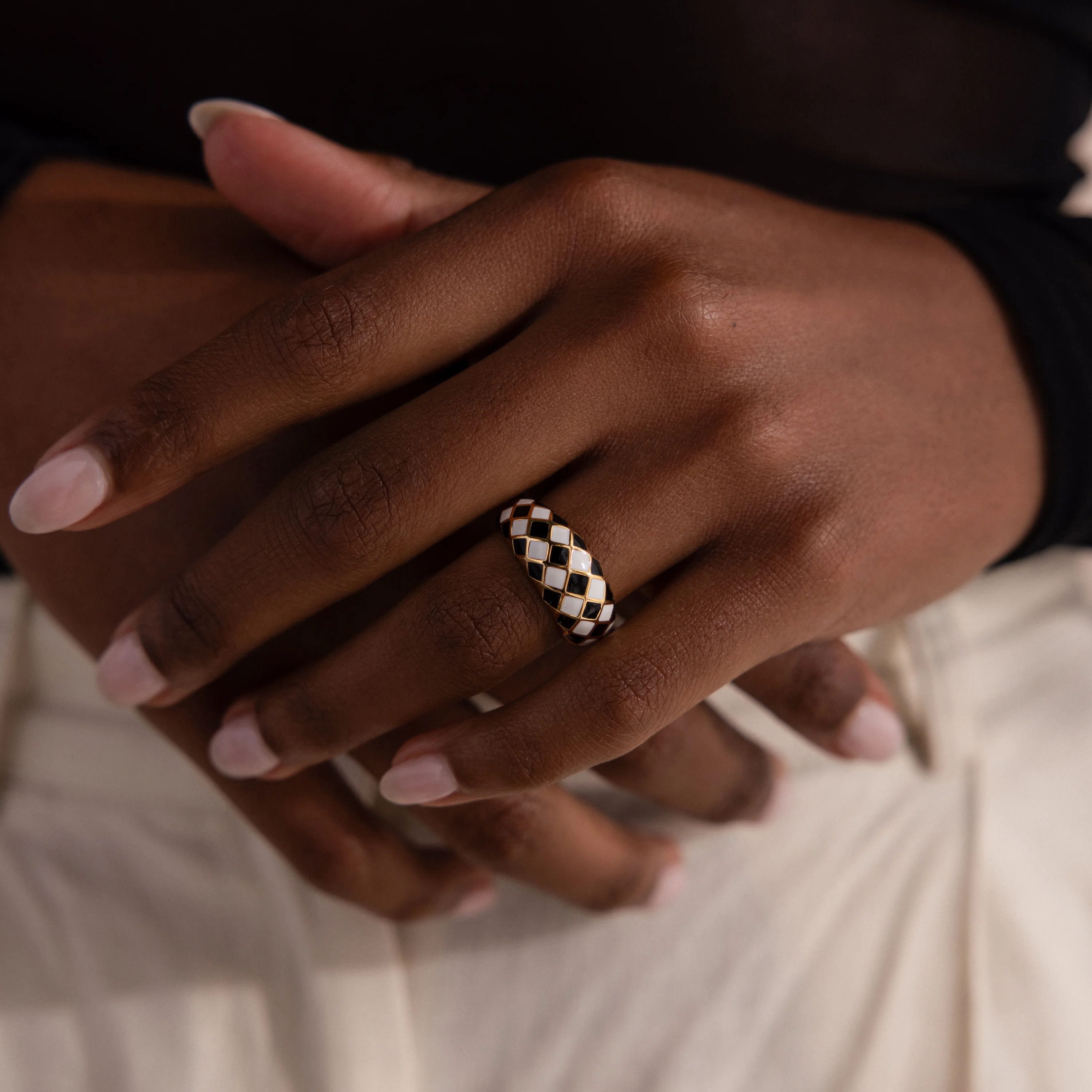 Checkered Dome Ring - Image 2