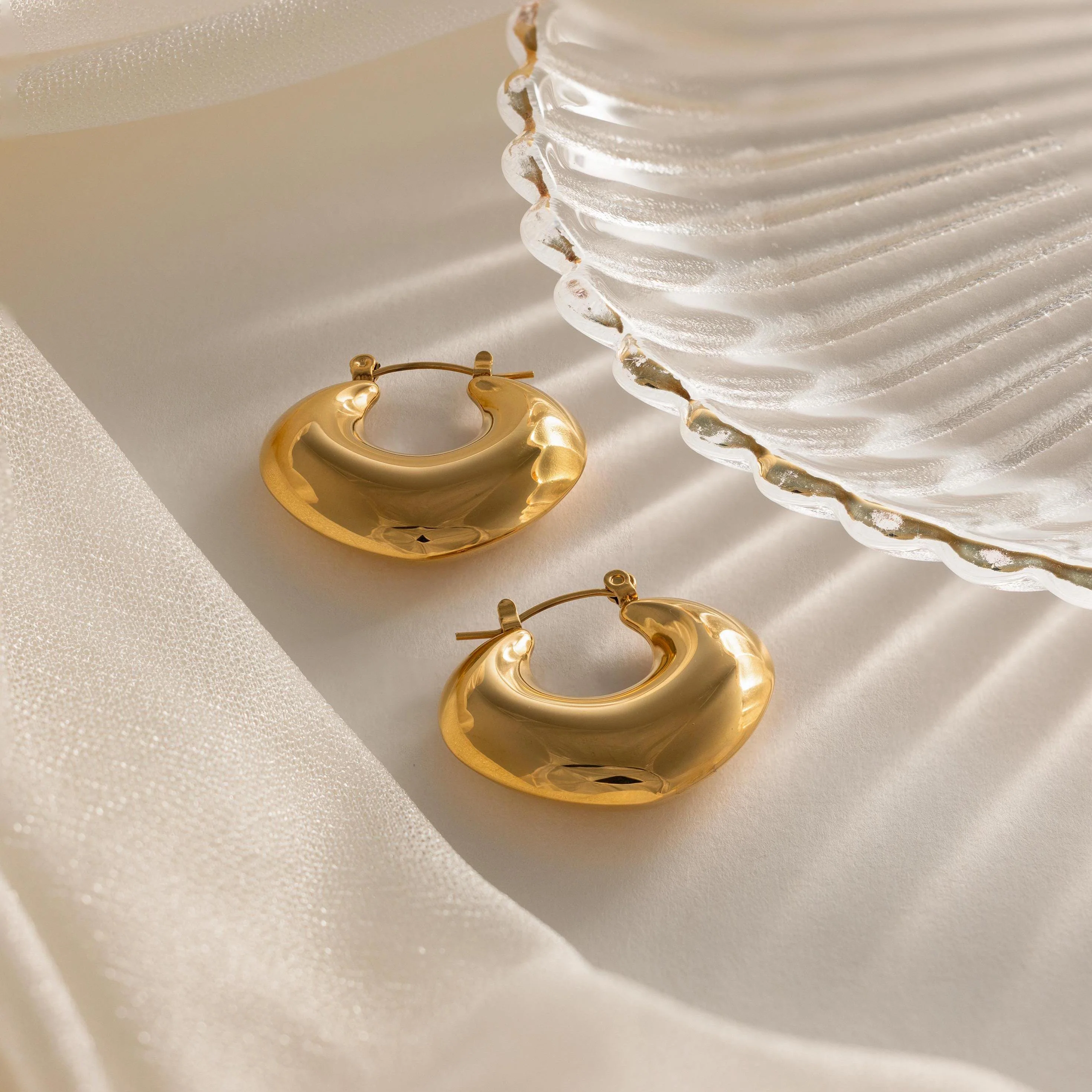 Chunky Curvy Hoops - Image 3