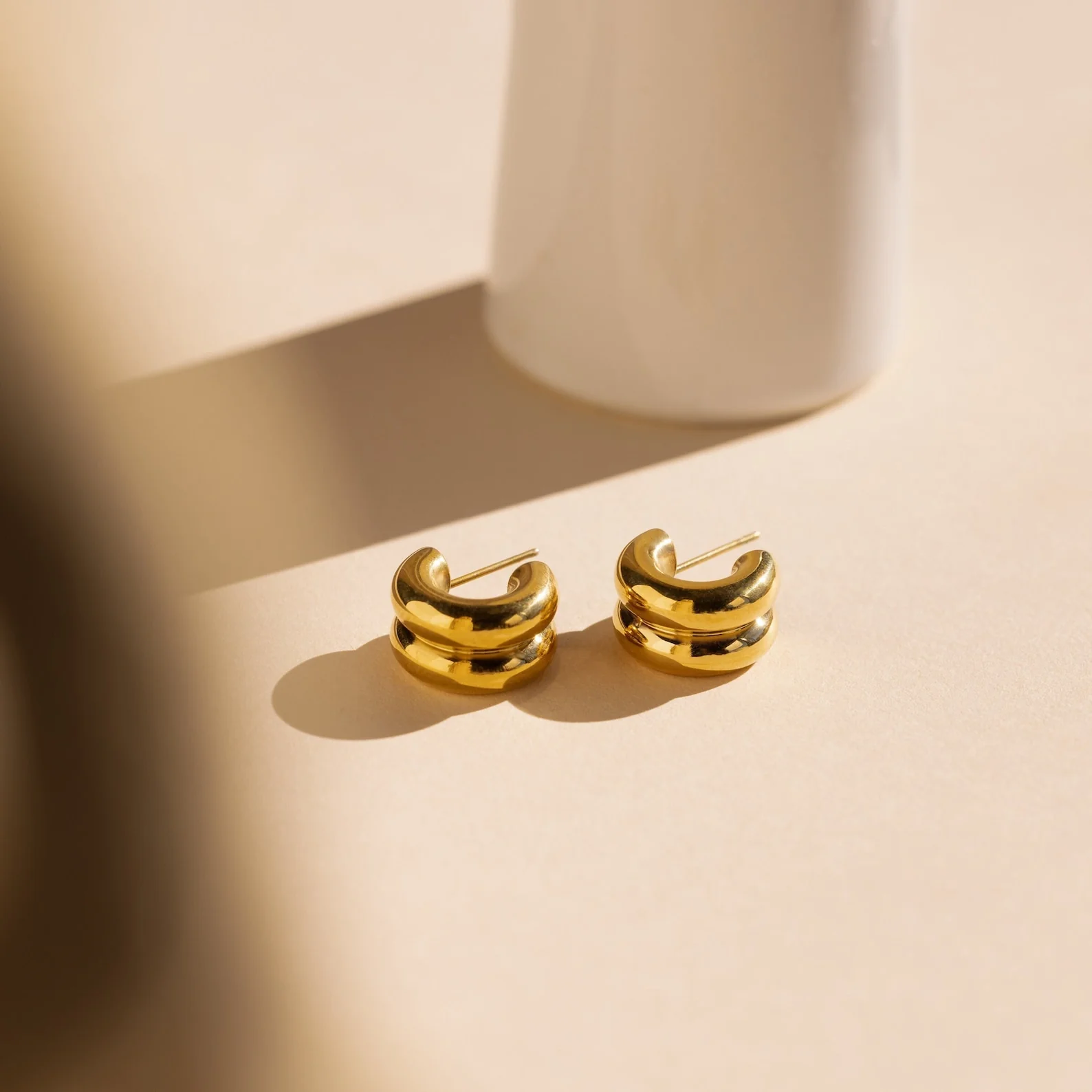 Chunky Double Hoops - Image 2