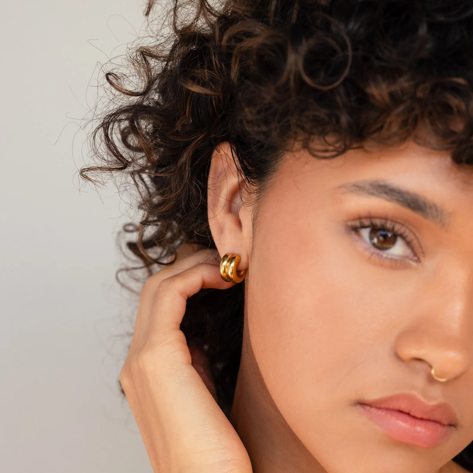 Chunky Double Hoops - Image 4