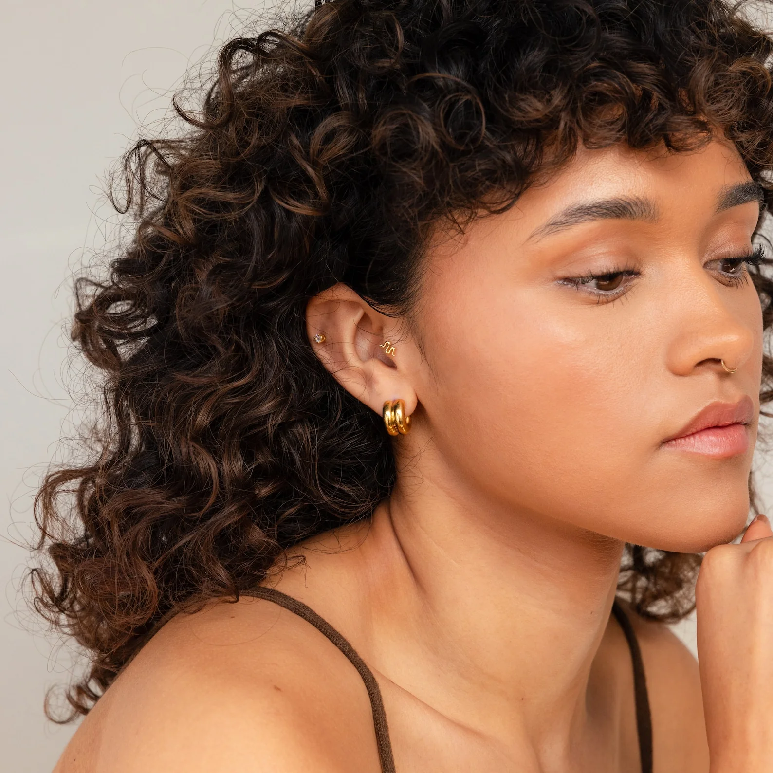 Chunky Double Hoops - Image 6