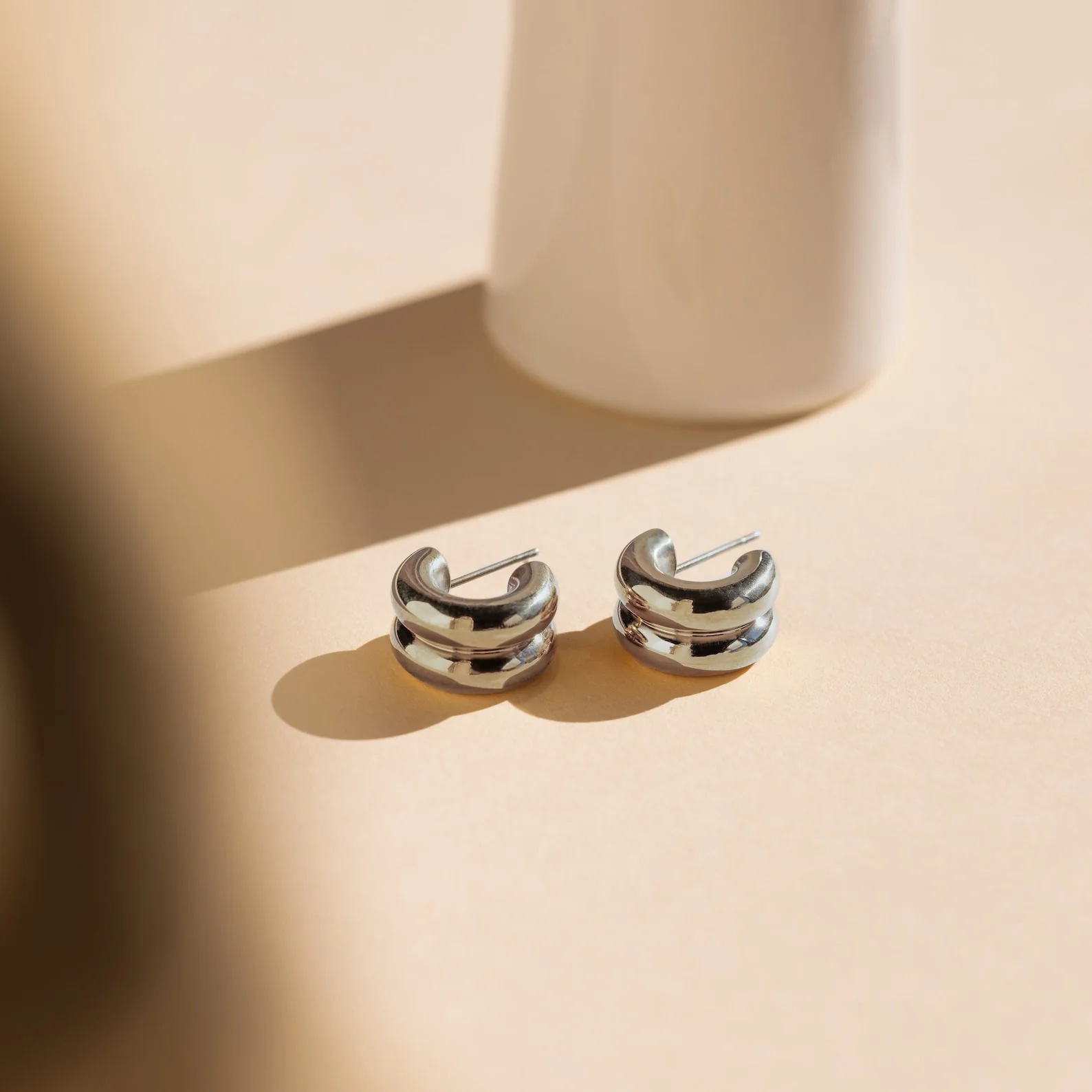 Chunky Double Hoops - Image 7