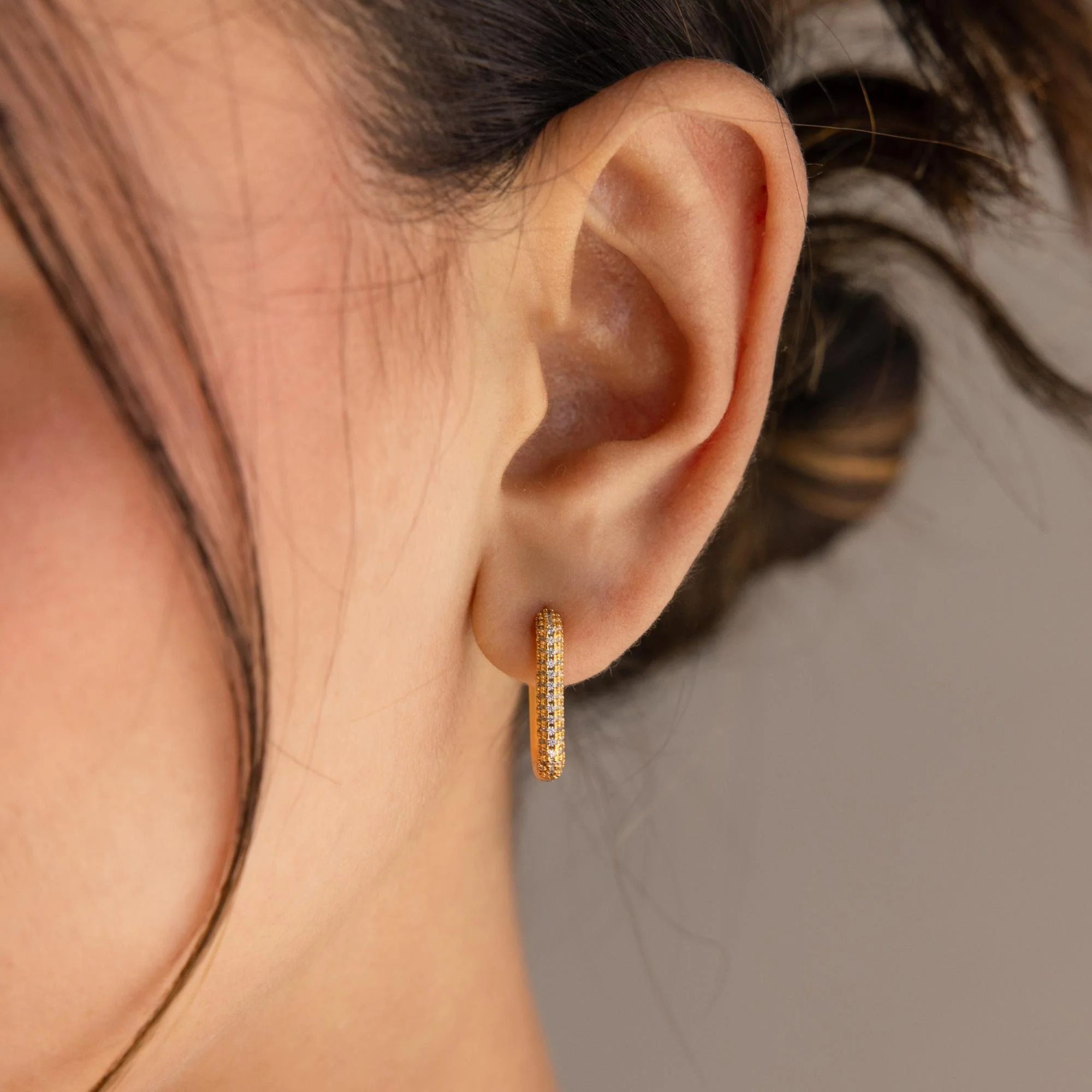 Chunky Pave Link Earrings - Image 2