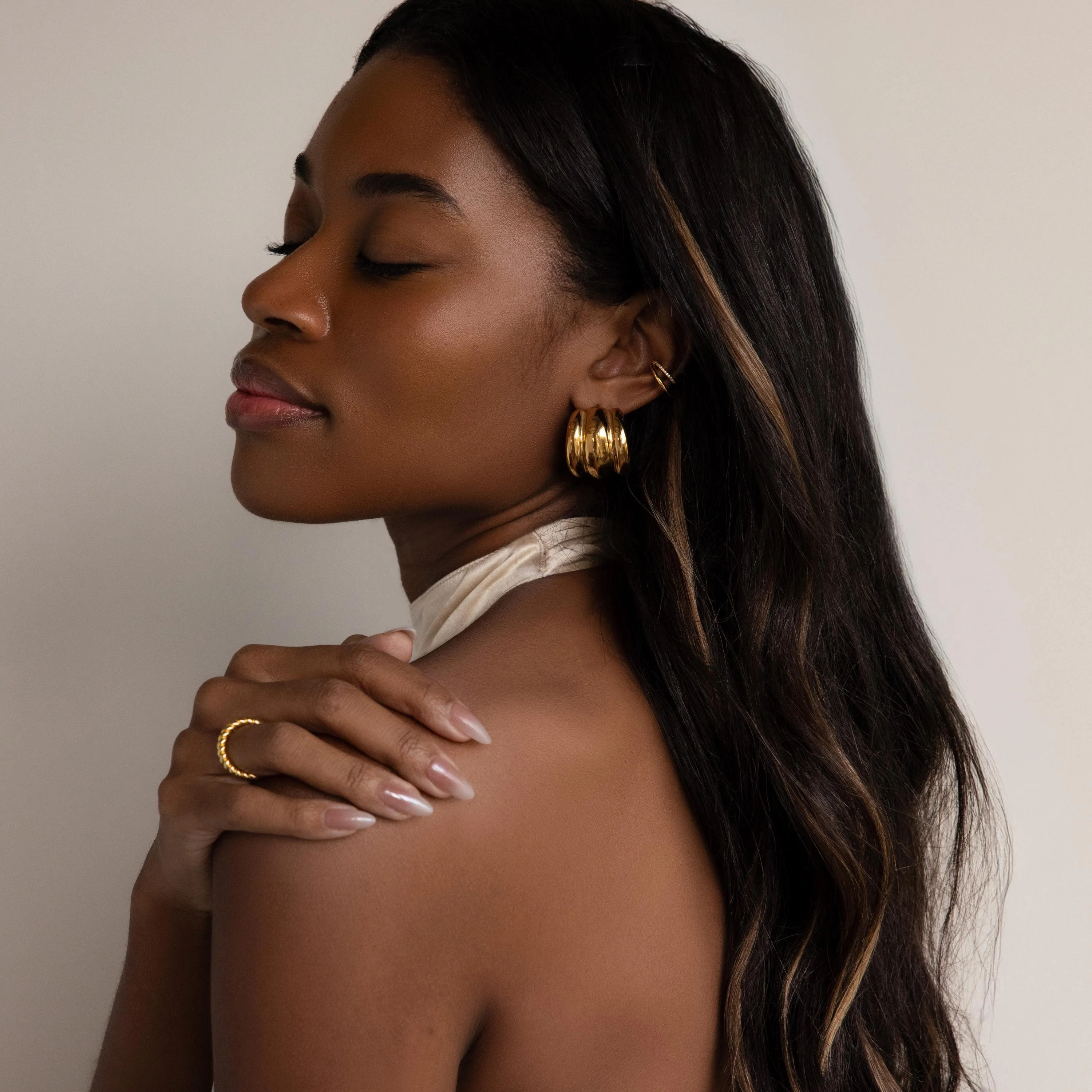 Chunky Triple Hoops - Image 6