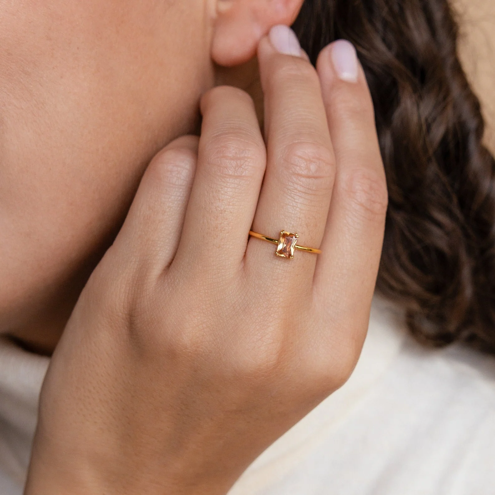 Citrine Emerald Ring - Image 2