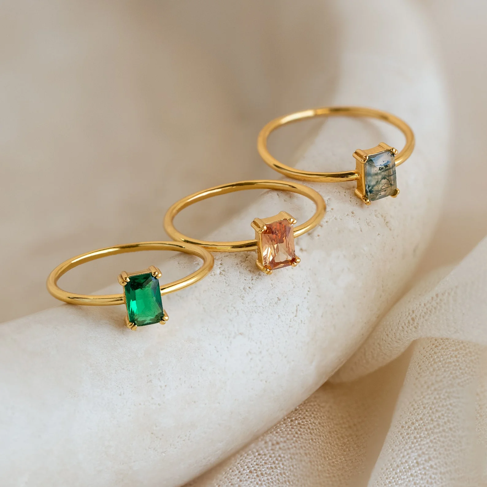 Citrine Emerald Ring - Image 6