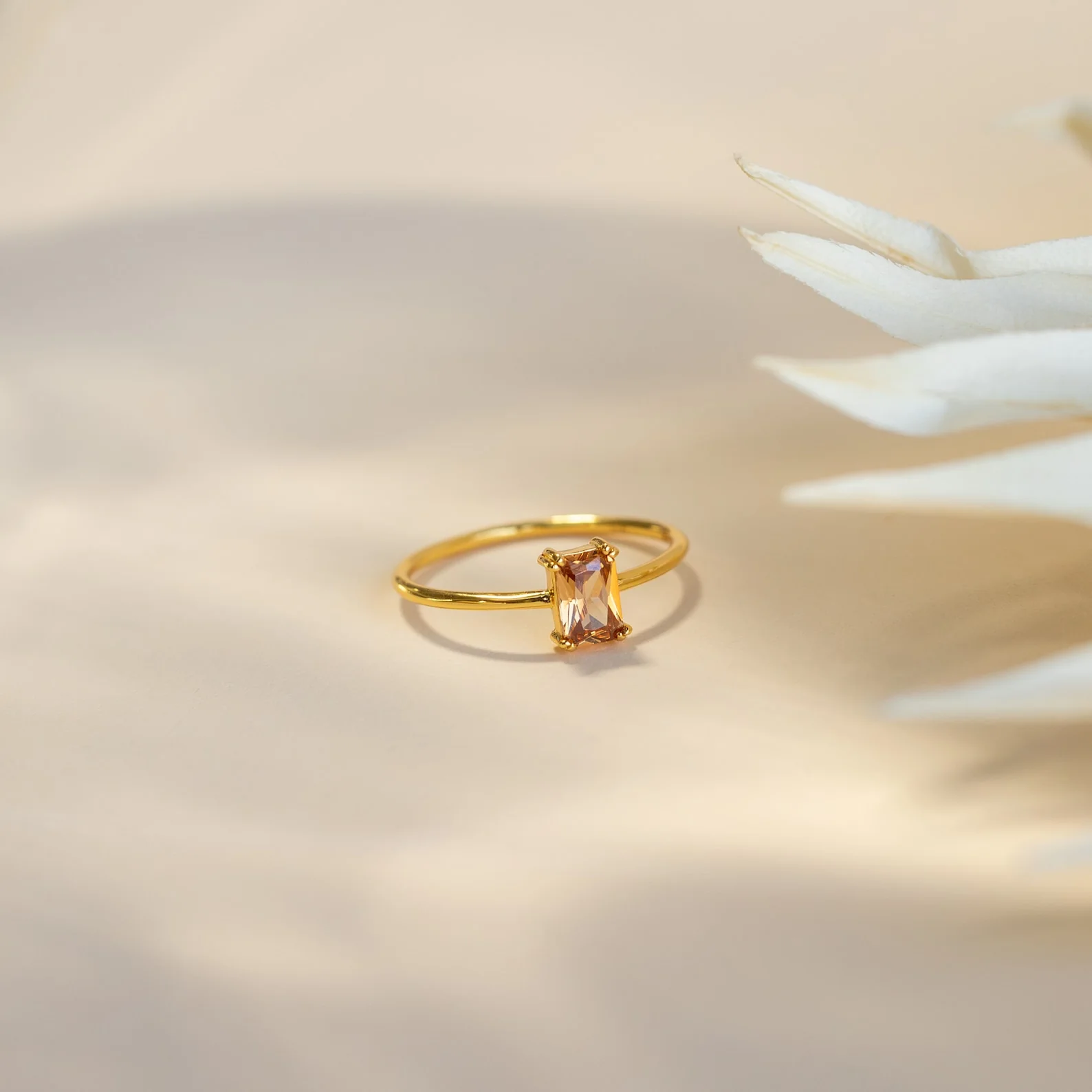 Citrine Emerald Ring - Image 8