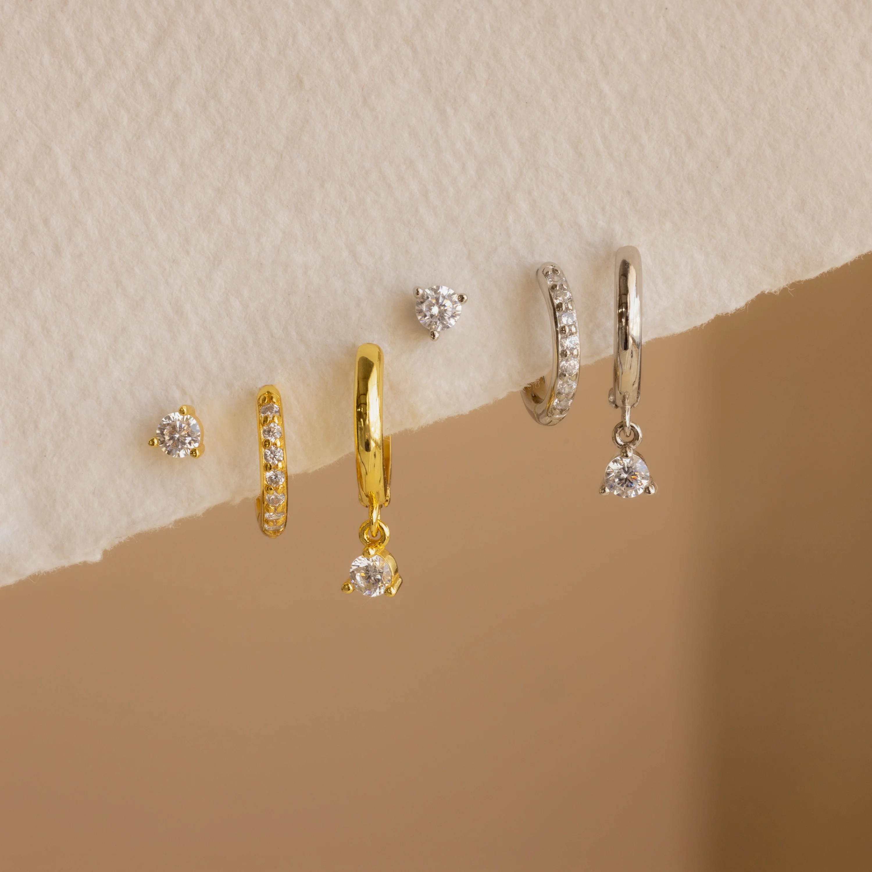Classic Diamond Earrings Set - Image 5