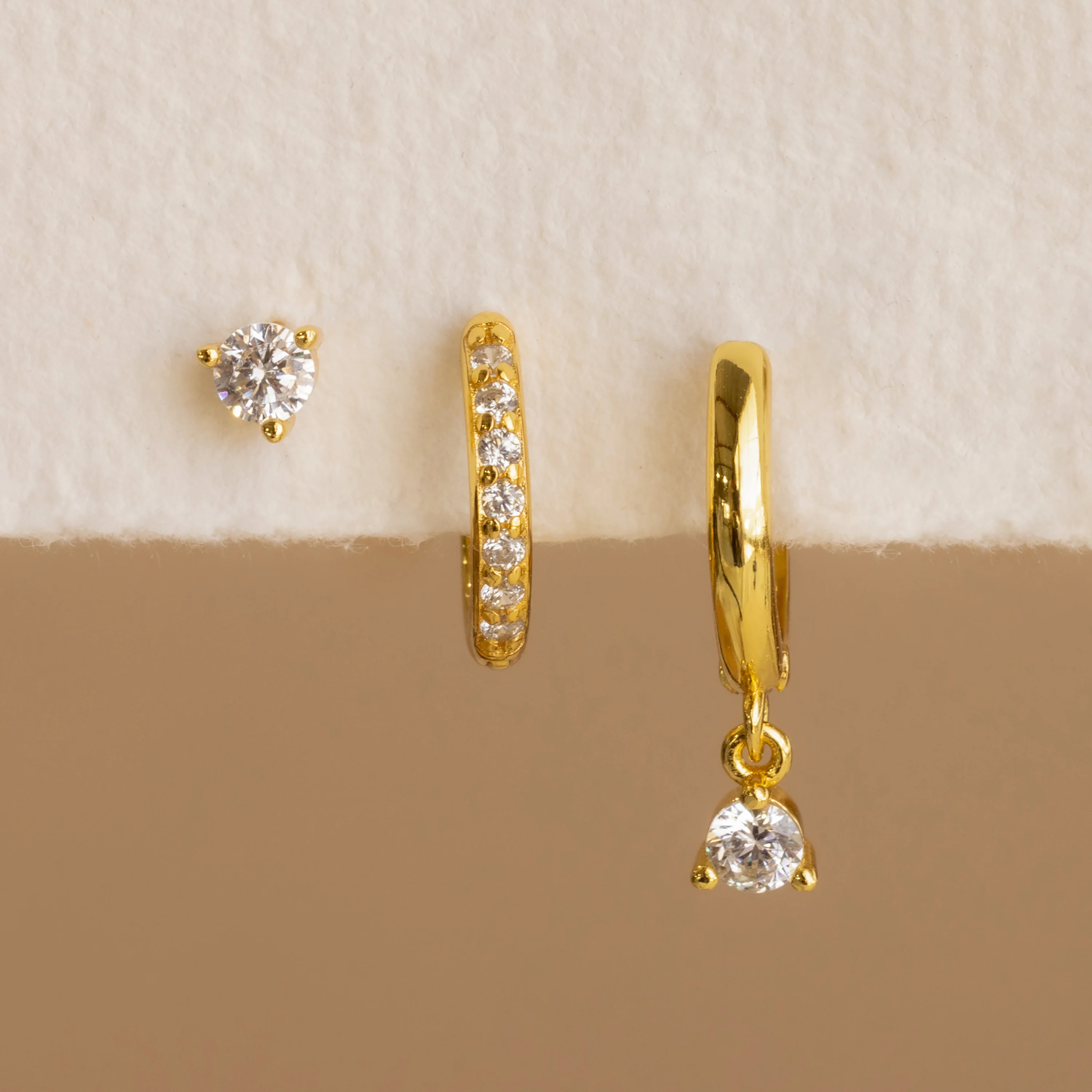 Classic Diamond Earrings Set - Image 9