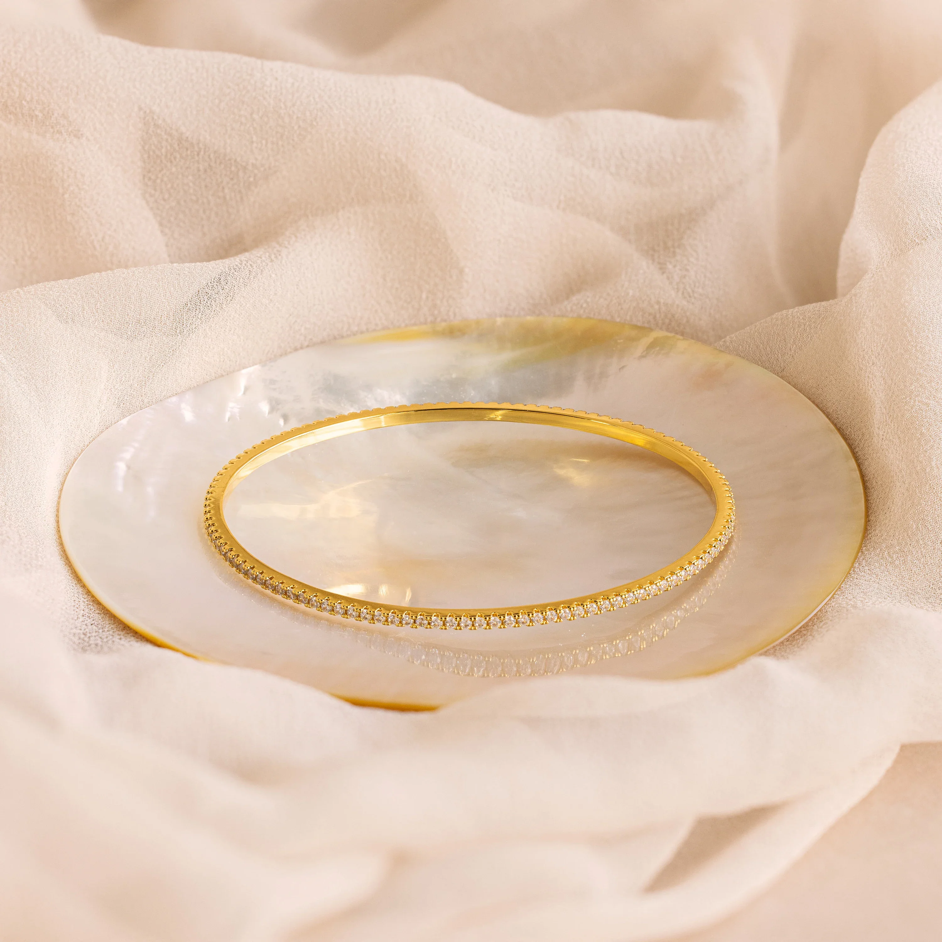 Classic Diamond Tennis Bangle - Image 7