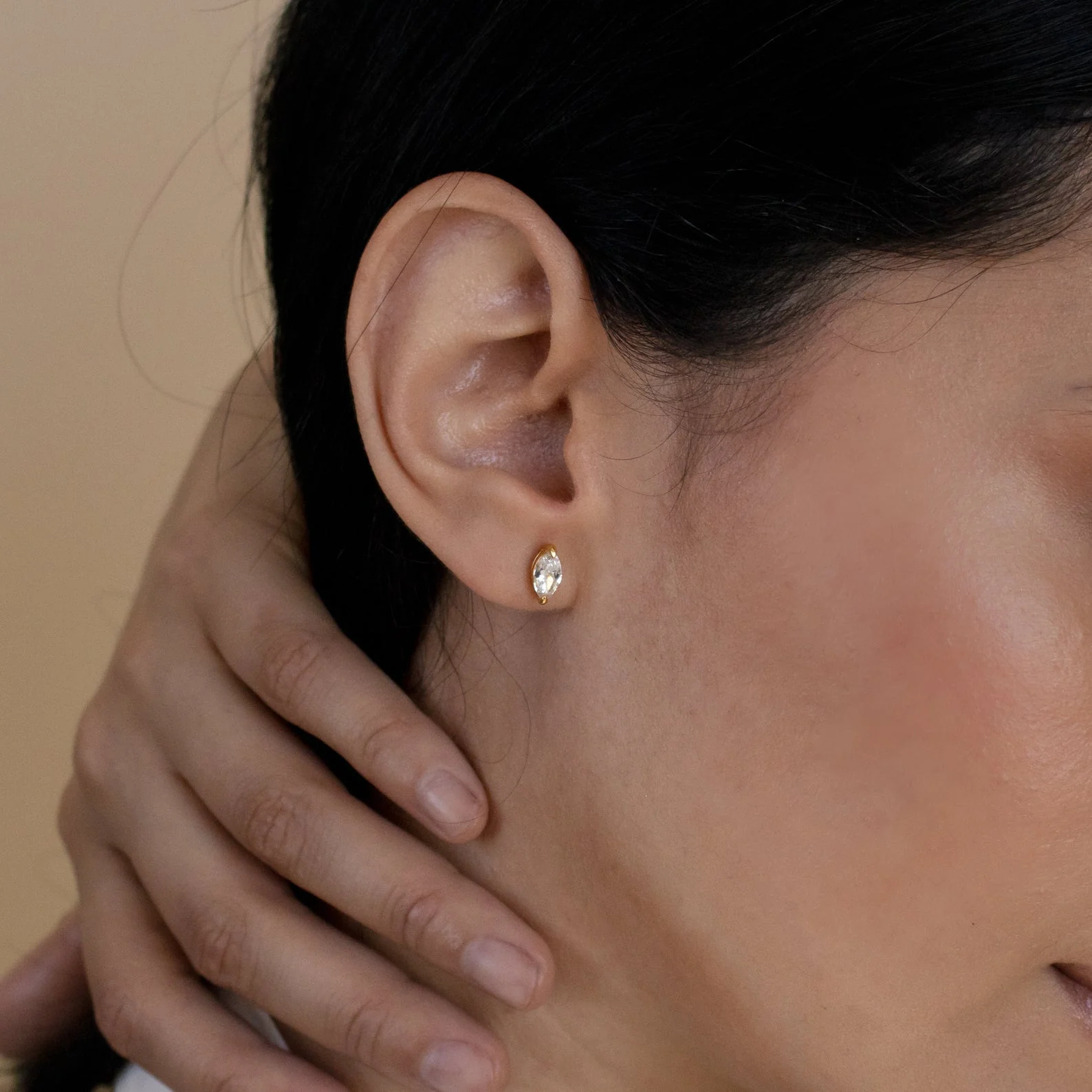 Classic Marquise Diamond Studs - Image 8