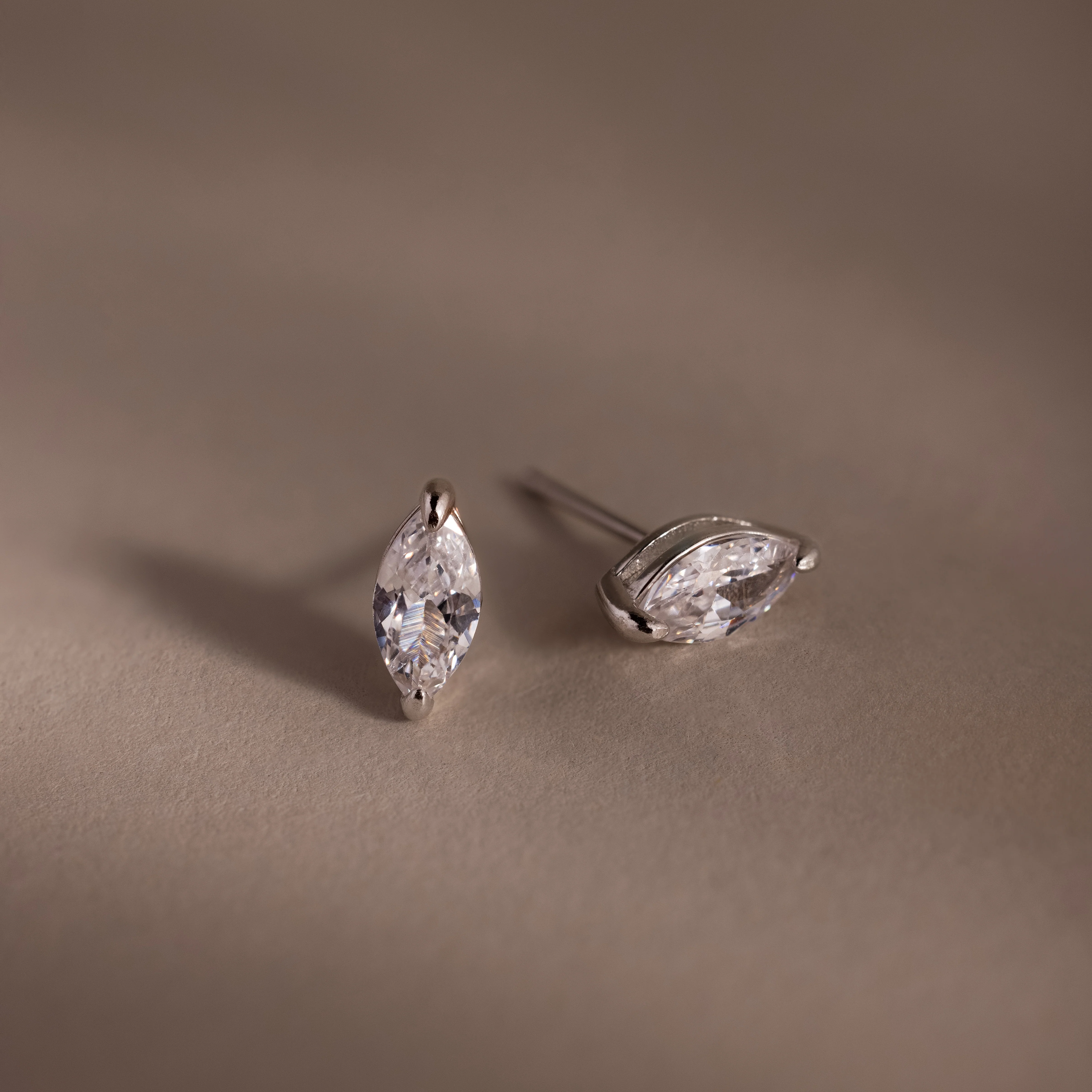 Classic Marquise Diamond Studs - Image 6