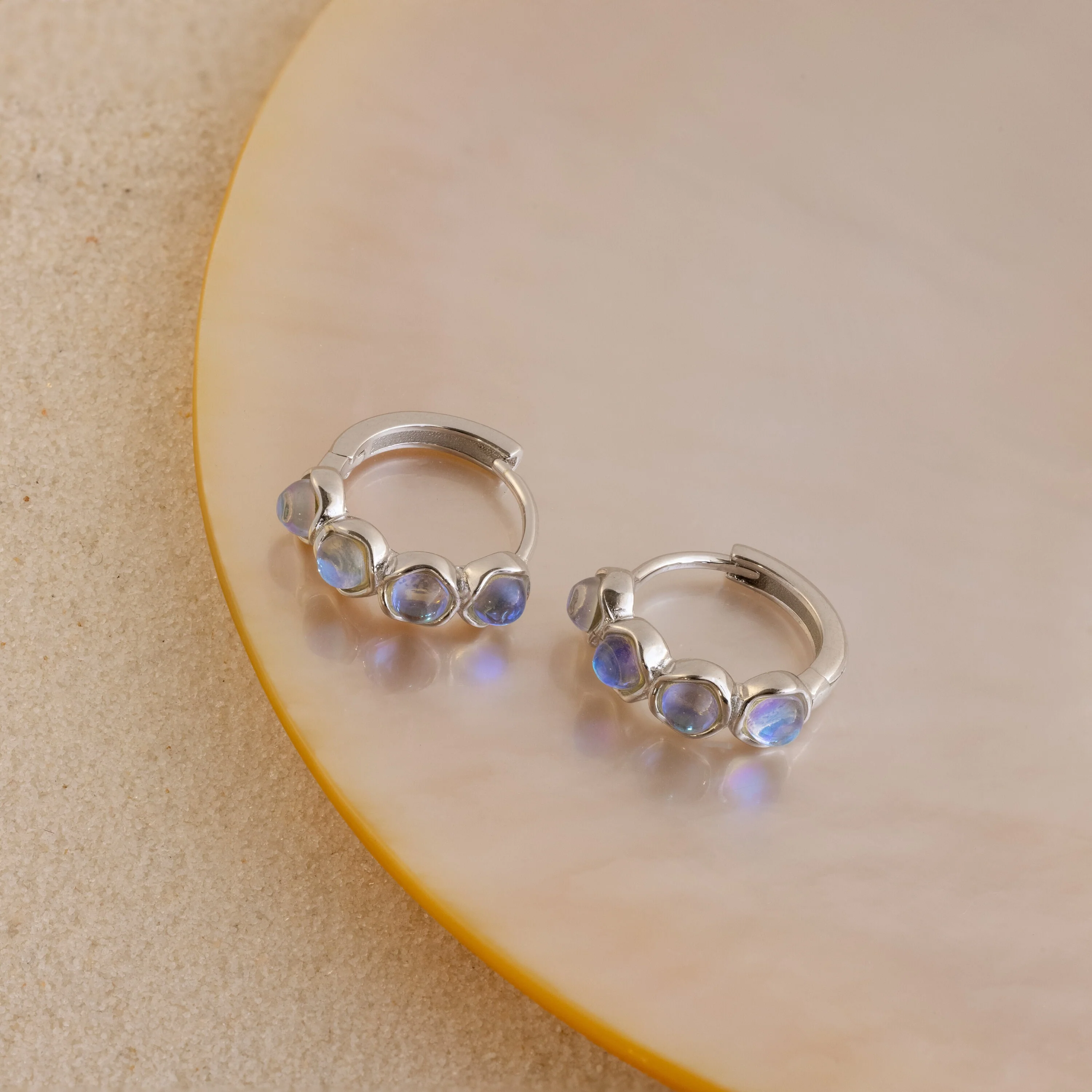 Clear Moonstone Huggies - Image 5