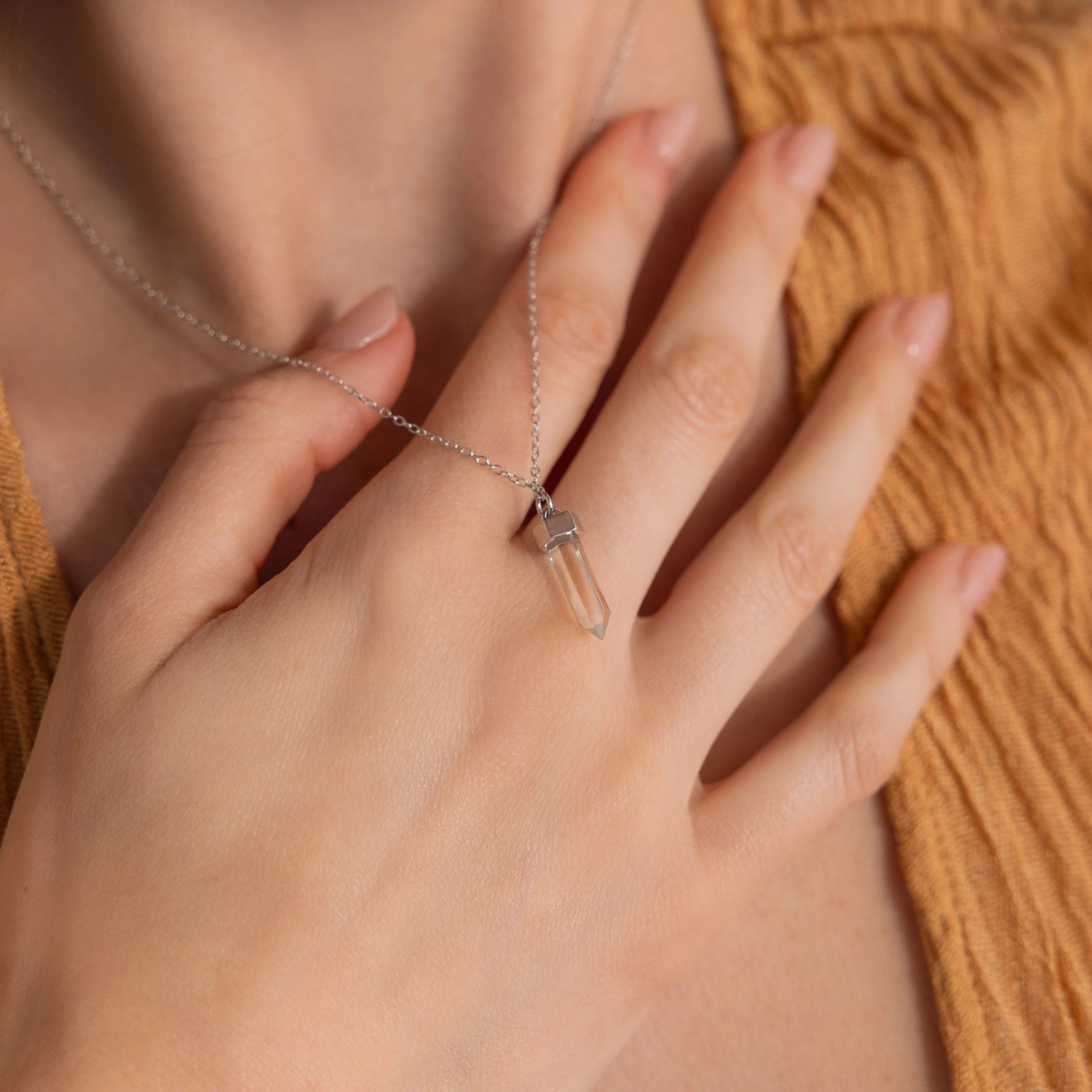 Clear Quartz Necklace - Image 4