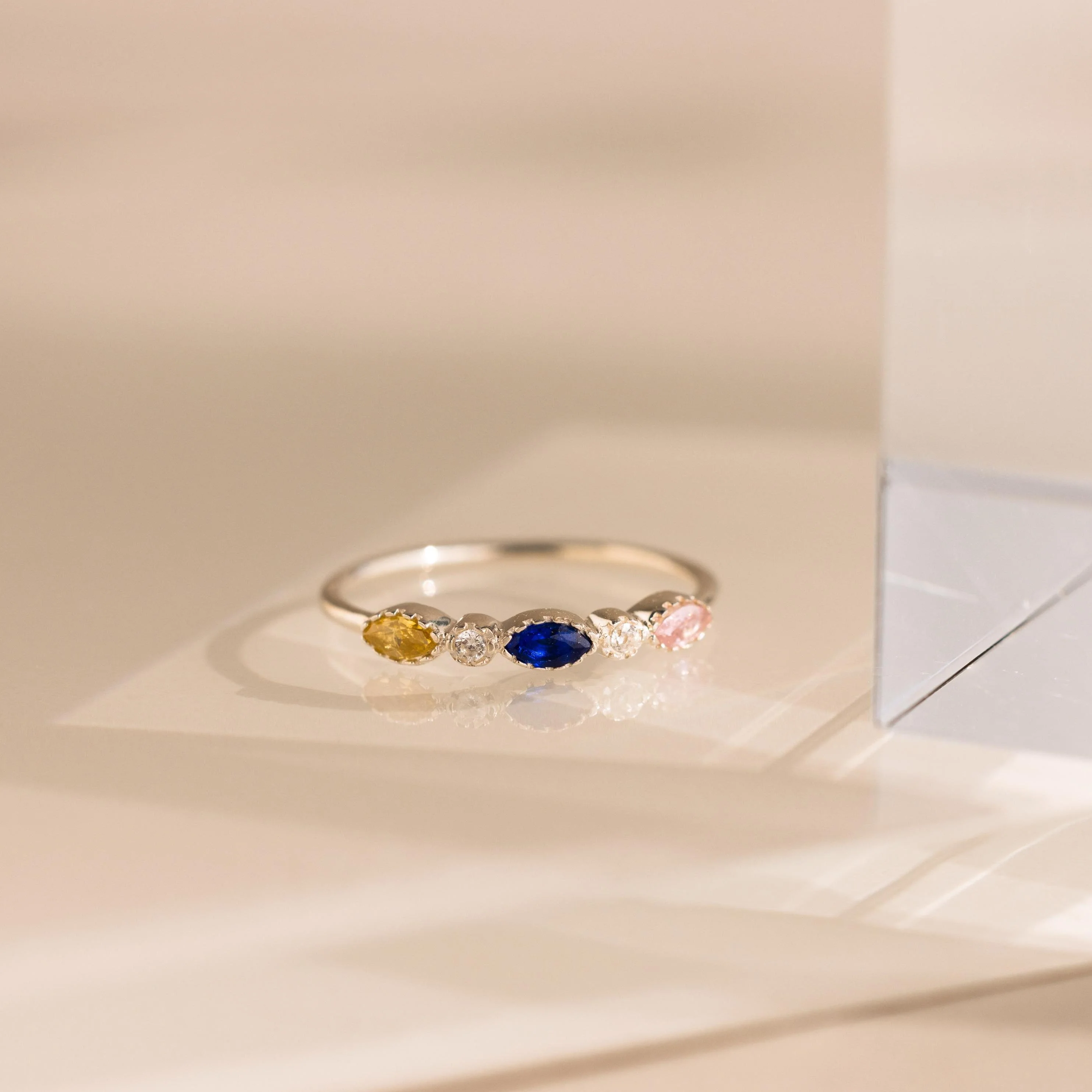 Cluster Marquise Birthstone Ring - Image 5