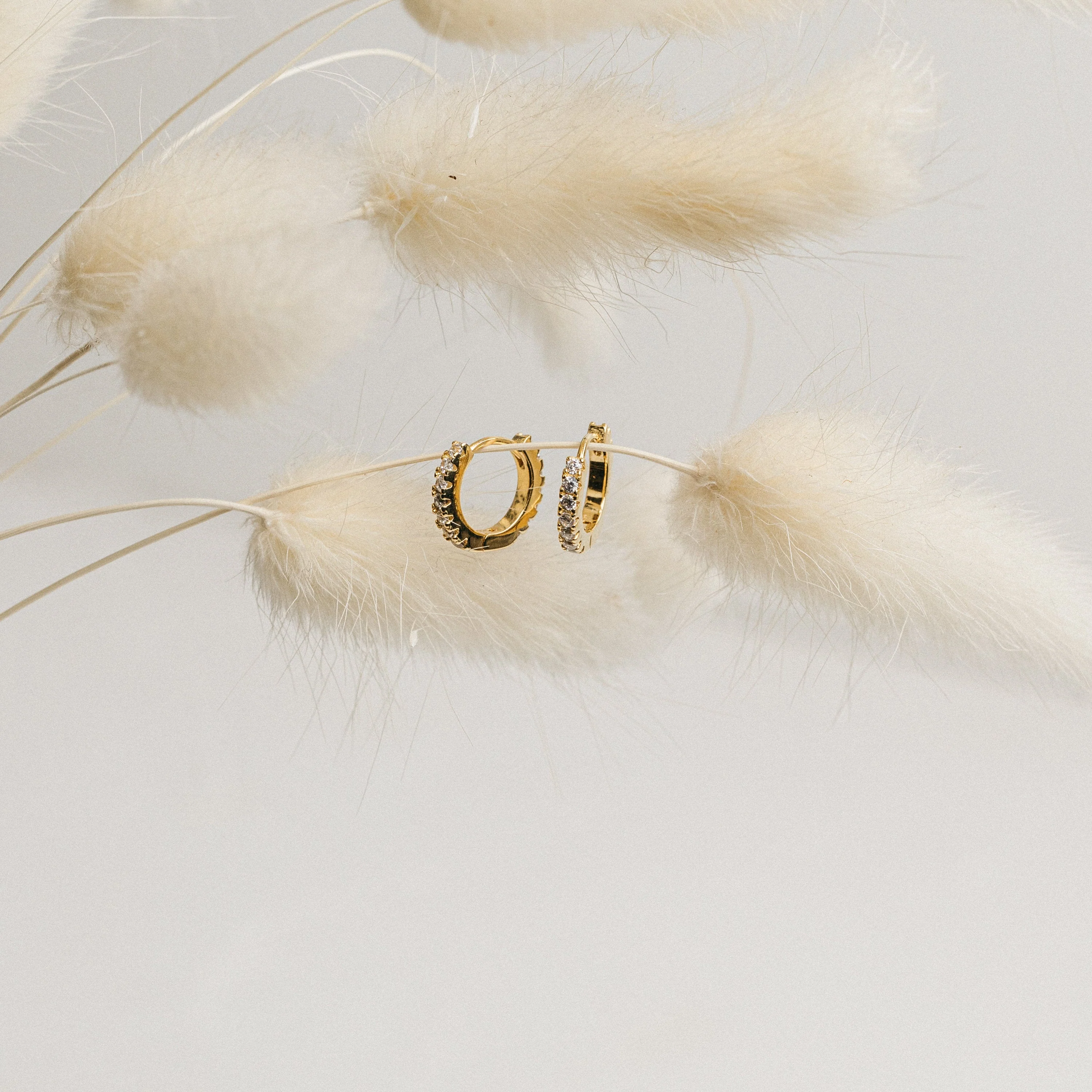 Coco Pave Huggies in 18K Gold - Image 3
