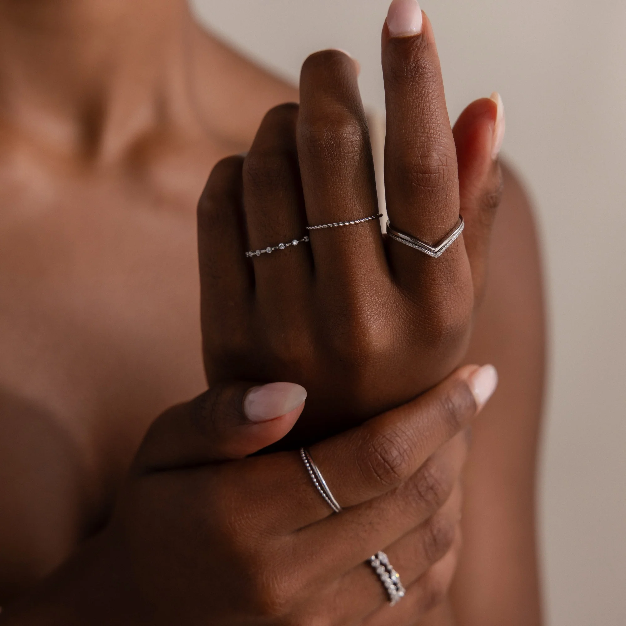 Curve Stacking Set in Silver - Image 5